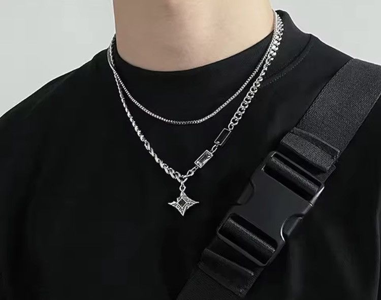 Jewelry Stylish Star Silver Necklace Size ONE SIZE - 3 Thumbnail