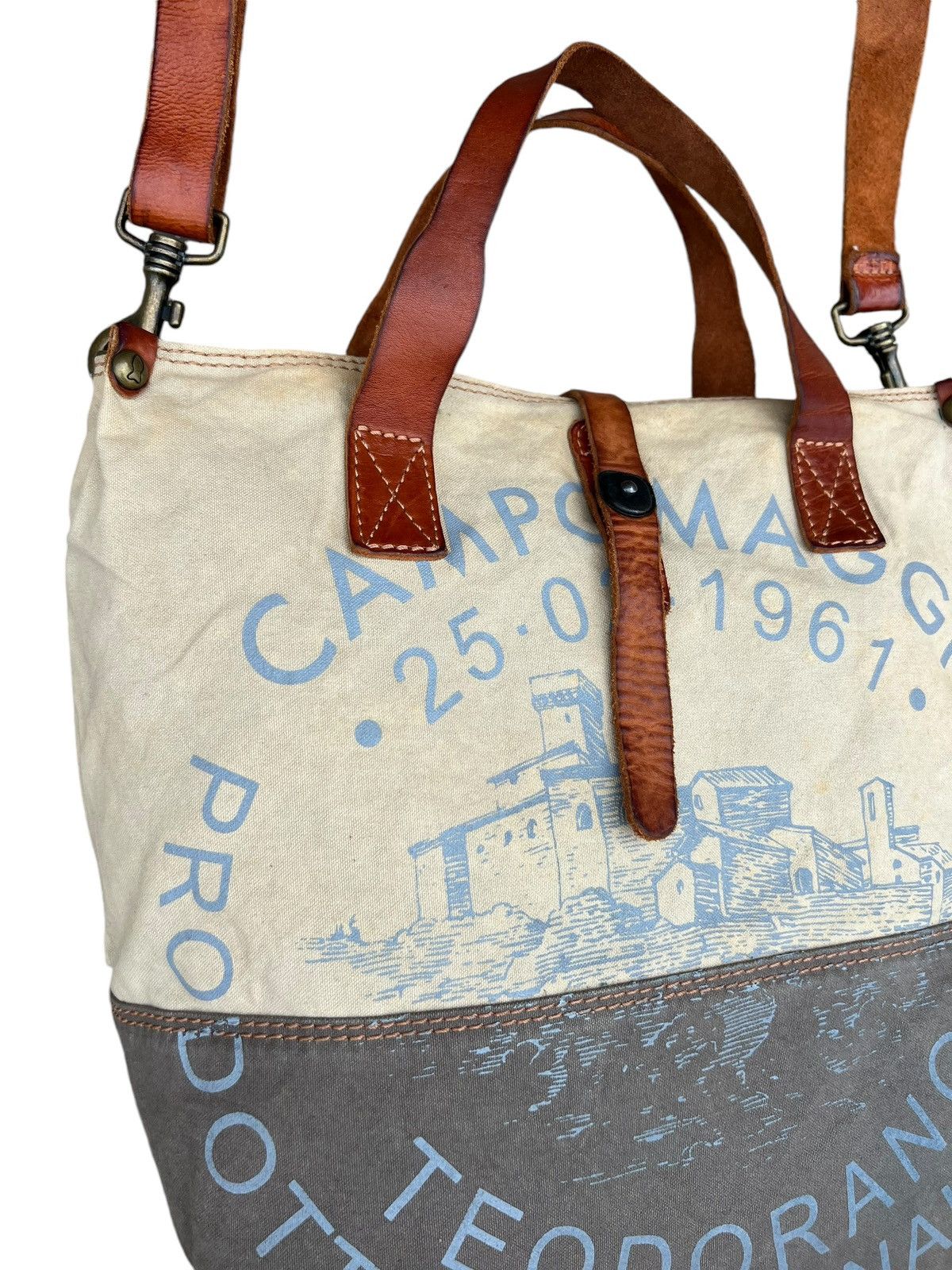 Leather Campomaggi Dirty Fade Canvas Leather 2Way Bag Size ONE SIZE - 7 Thumbnail