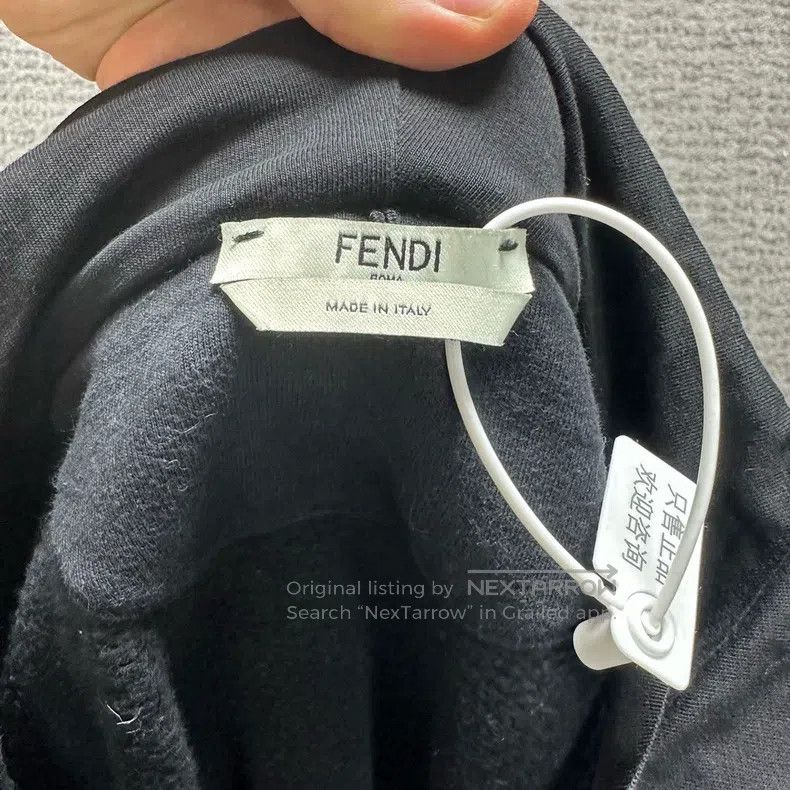 Fendi Fendi Embroidered Logo Kirin Arm Full Print Hoodie Size XS / US 0-2 / IT 36-38 - 3 Thumbnail