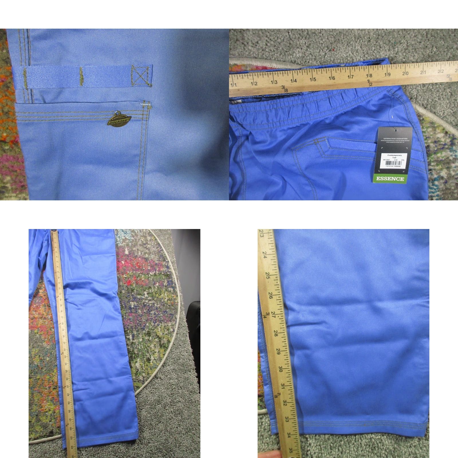 Dickies Dickies Scrub Pants Unisex 2XL Blue Essence Contemporay Mid Rise Drawstring N ew Size US 39 - 8 Thumbnail