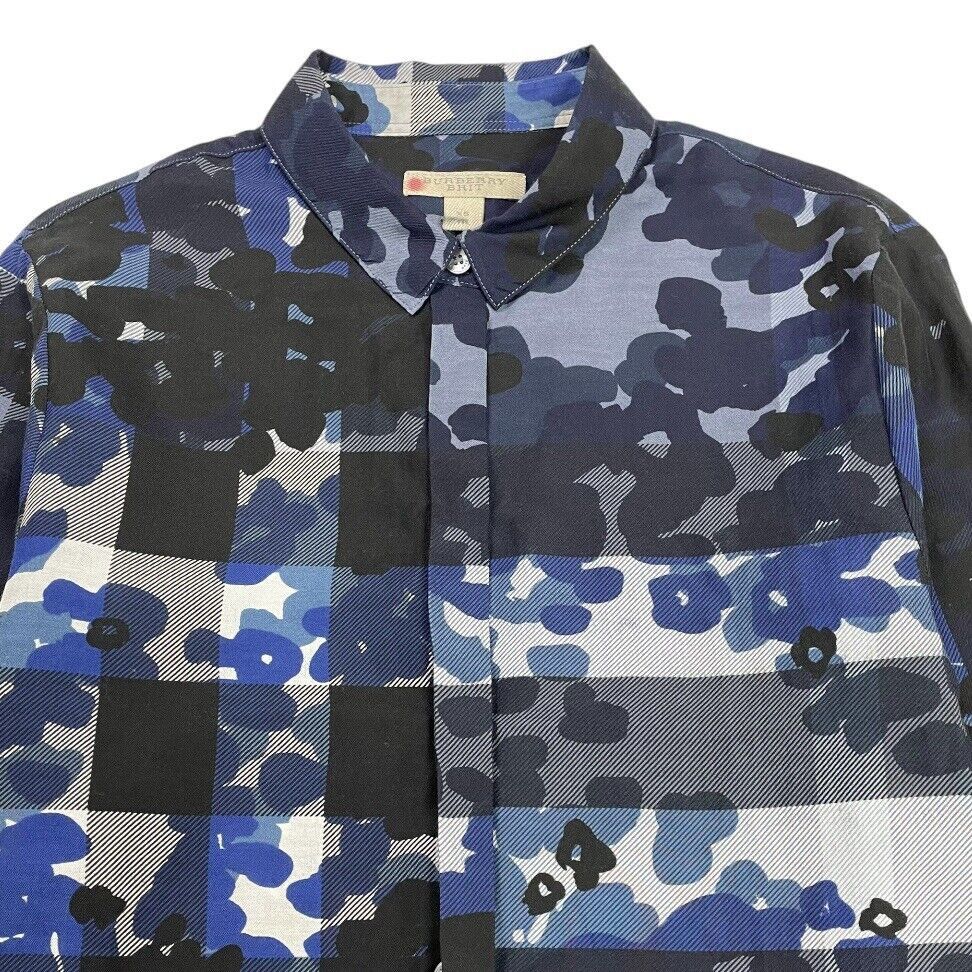 Burberry Burberry Brit Fall 16 Sample Women's Nova Check Camo Blouse Size XS / US 0-2 / IT 36-38 - 2 Thumbnail