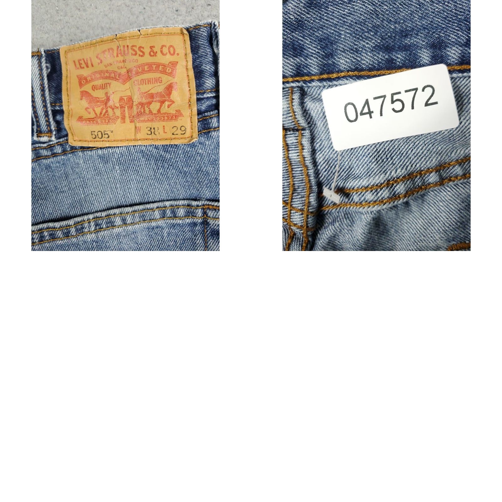Levi's Levis Mens 505 Straight Leg Jeans 38x29 Extra Large Blue Denim Pants Size US 38 / EU 54 - 8 Thumbnail