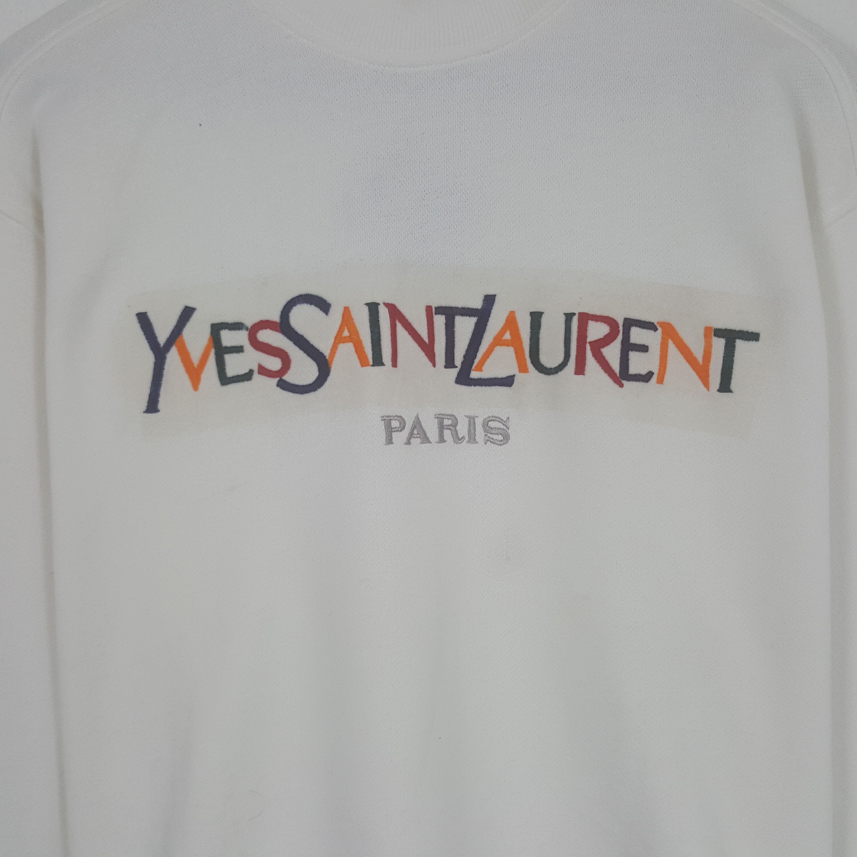 Vintage × Yves Saint Laurent Vintage Yves Saint Laurent Sweatshirt Size US M / EU 48-50 / 2 - 2 Thumbnail