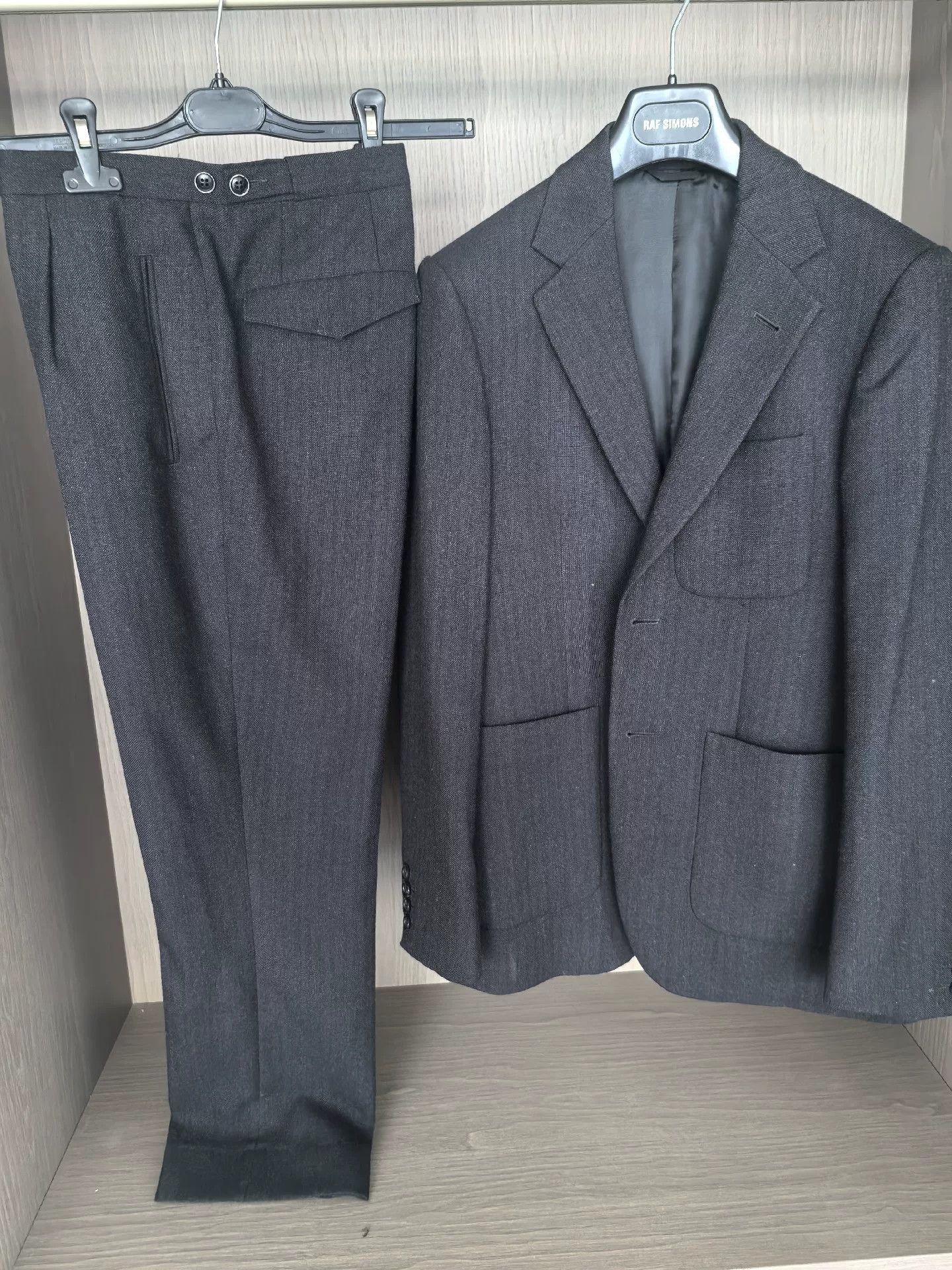 Raf Simons RAF SIMONS Black Wool Suit Set Size US 30 / EU 46 - 1 Thumbnail