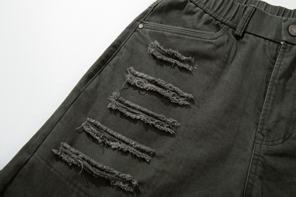 Jean Men's retro punk destroyed distressed washed casual trousers Size US 32 / EU 48 - 4 Thumbnail