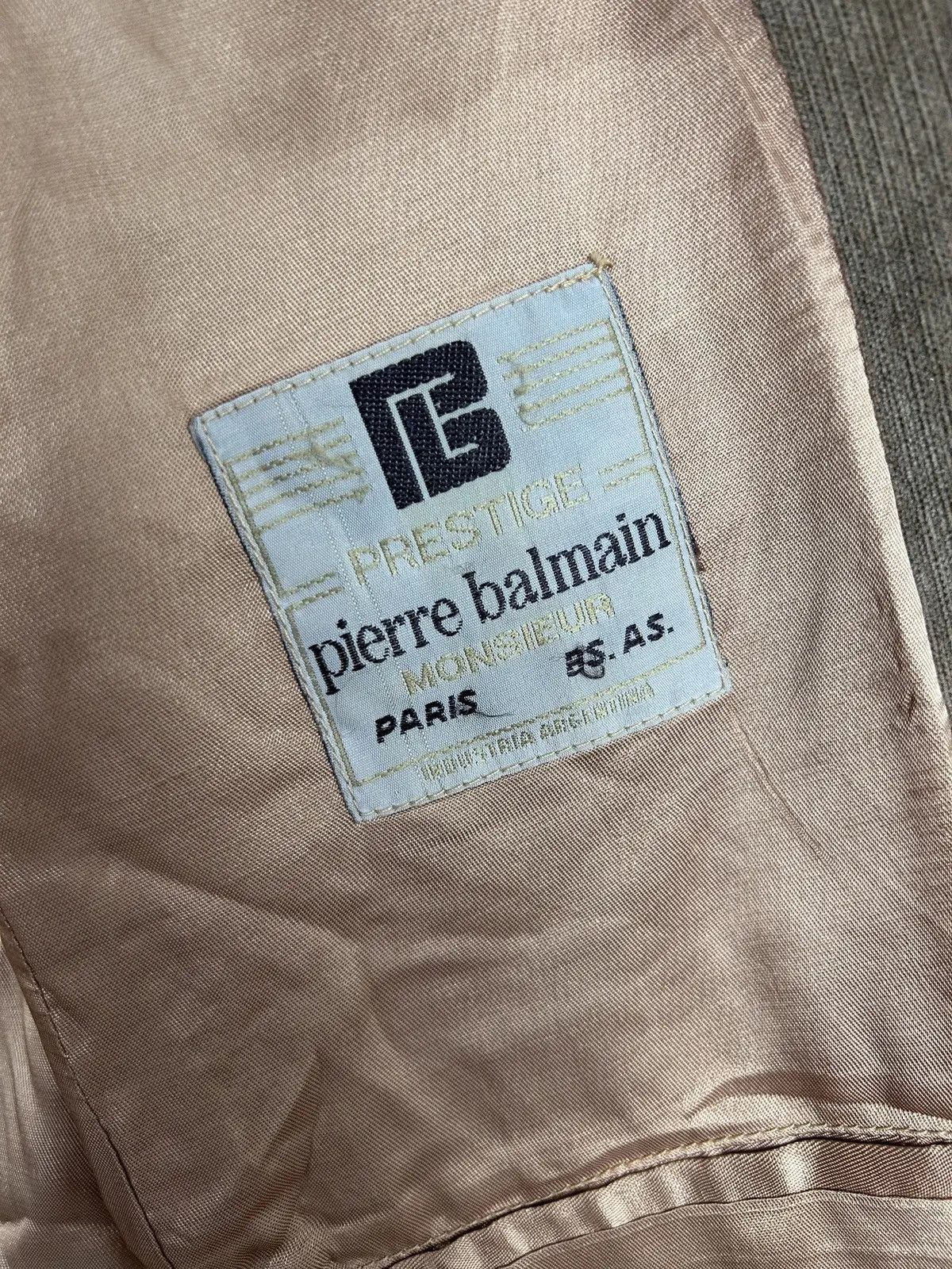 Balmain 70s Vintage Pierre Balmain Velluti Cantoni Velour Blazer Size 48R - 11 Thumbnail