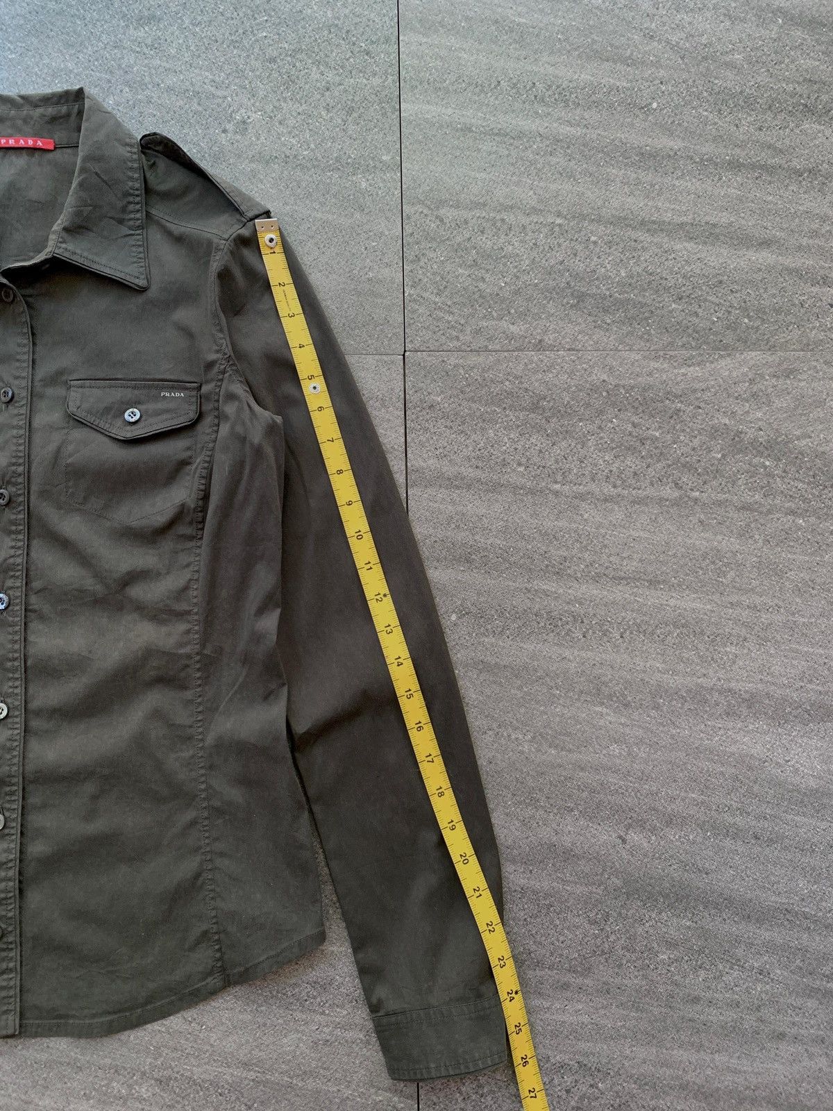 Prada FREE TAX! 2000s Military Printed Logo Ls Shirt Size US S / EU 44-46 / 1 - 12 Thumbnail