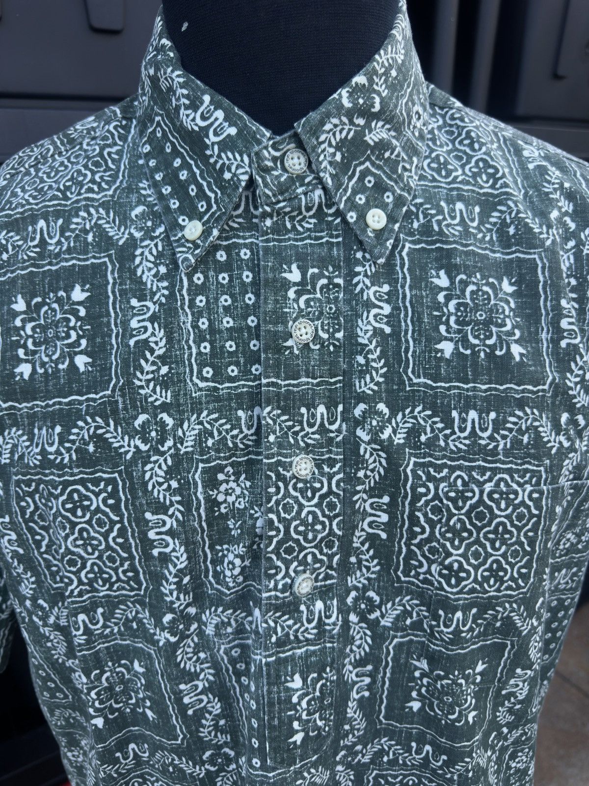 Reyn Spooner PreOwned Reyn Spooner Classic Fit Green 3/4 Button Men's M Size US M / EU 48-50 / 2 - 3 Thumbnail