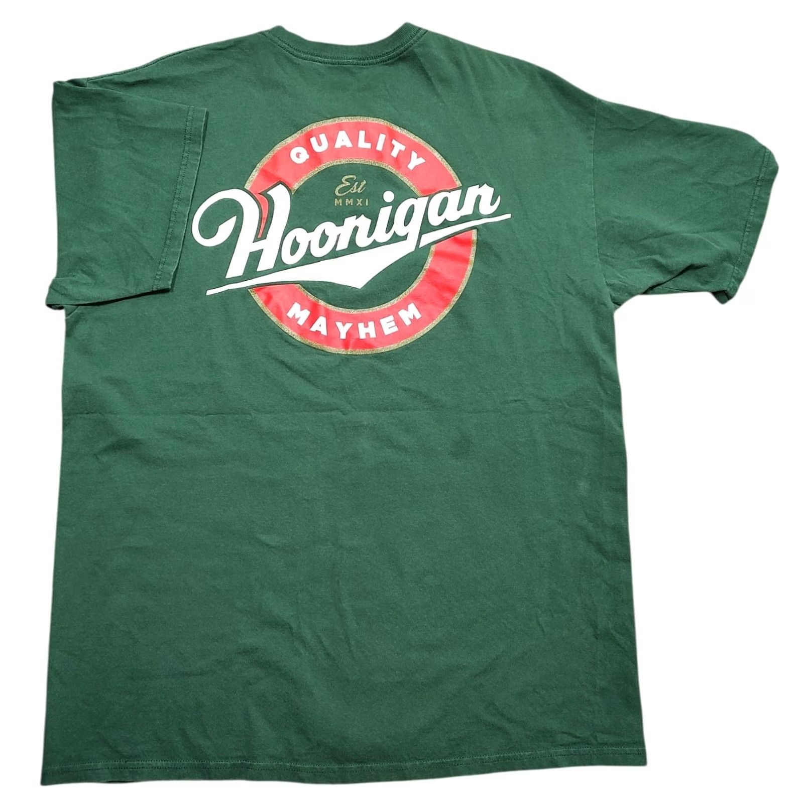 Doublet VINTAGE Hoonigan T-Shirt Green Double Sided Logo Quality Mayhem Mens XL Size US XL / EU 56 / 4 - 2 Thumbnail
