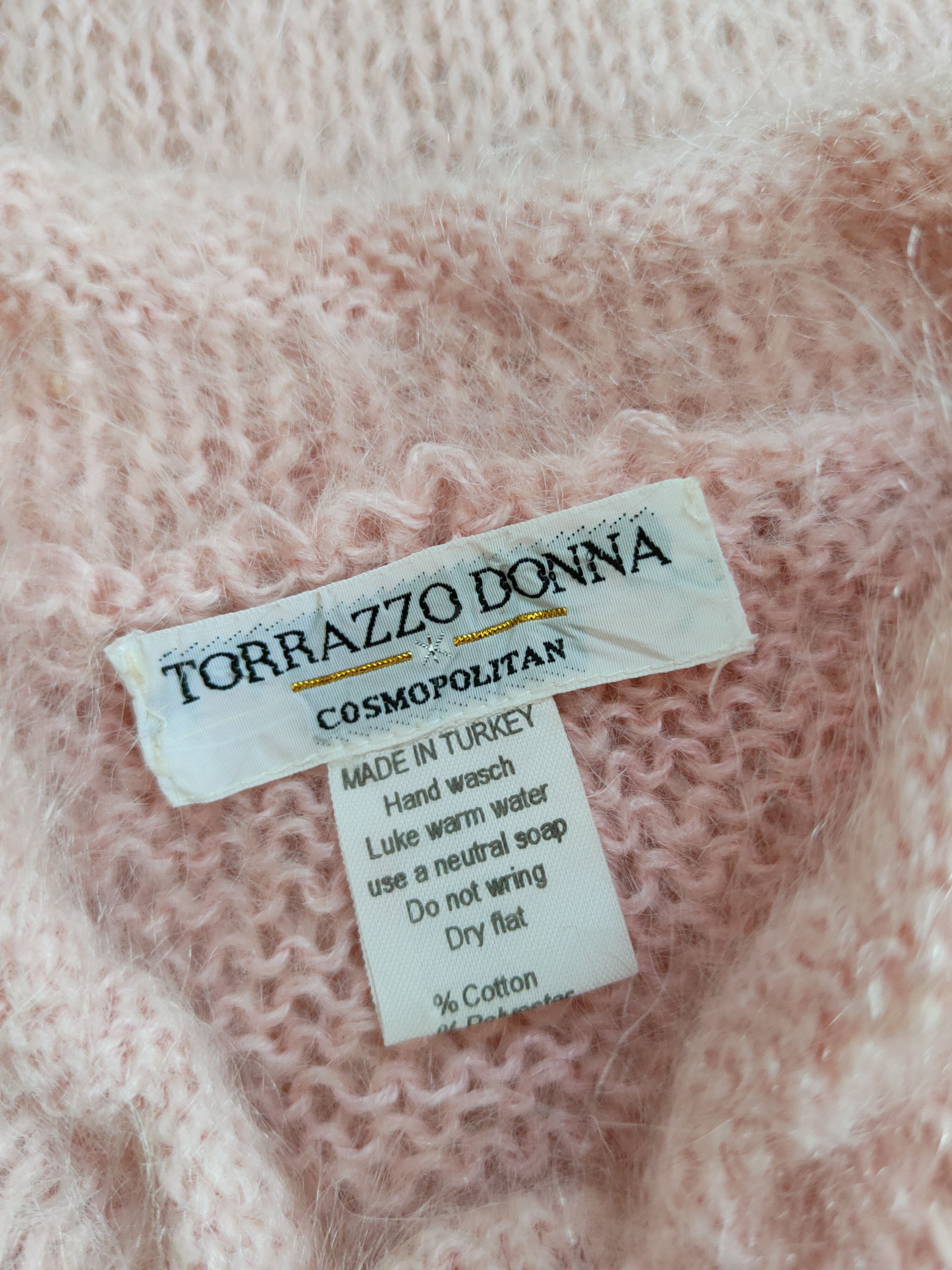 Japanese Brand Torrazzo Donna Peach Shag Shaggy Fur Mohair Knitwear #S2080 Size M / US 6-8 / IT 42-44 - 11 Thumbnail