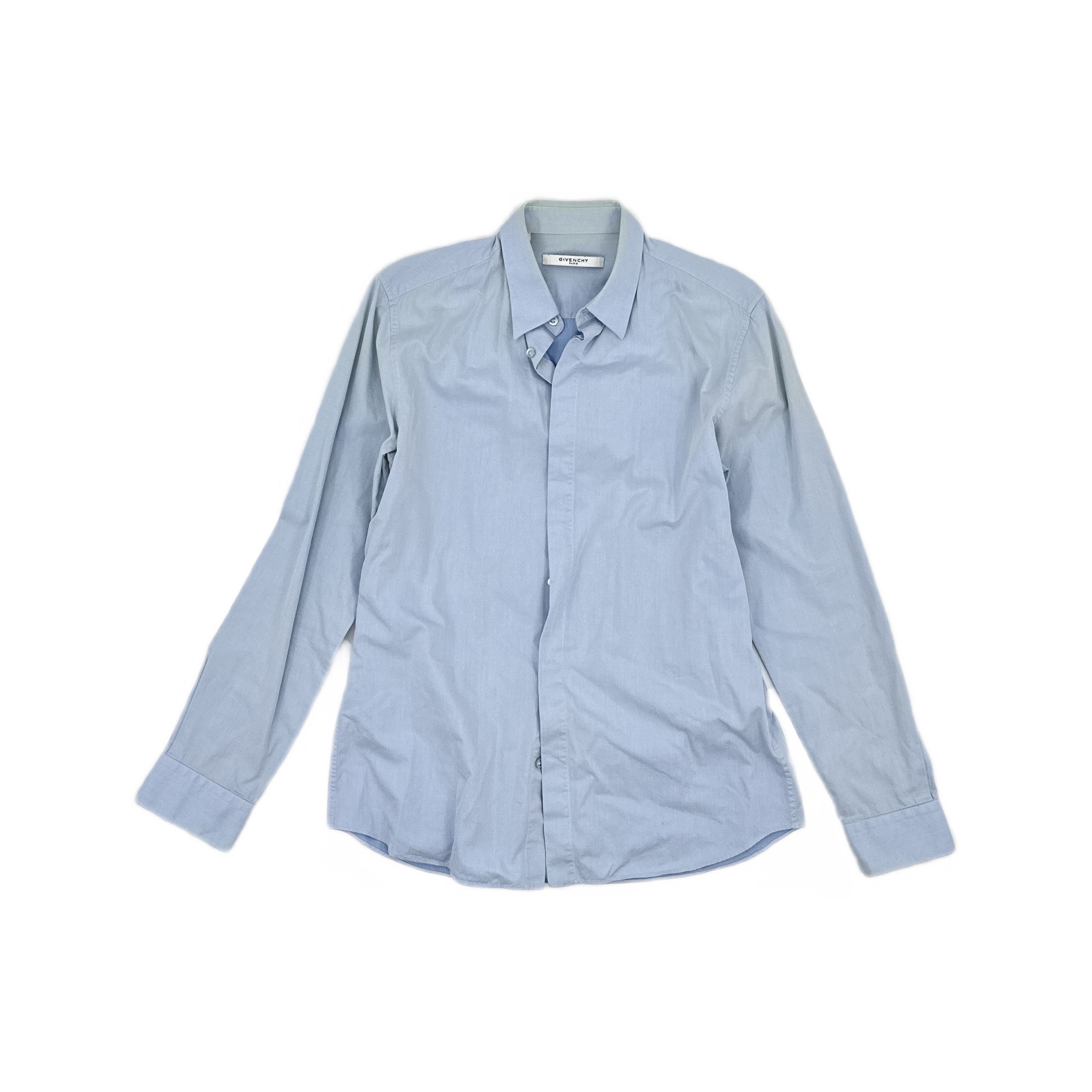 Givenchy Givenchy Blue Button Up Shirt Size L Size US XS / EU 42 / 0 - 1 Thumbnail