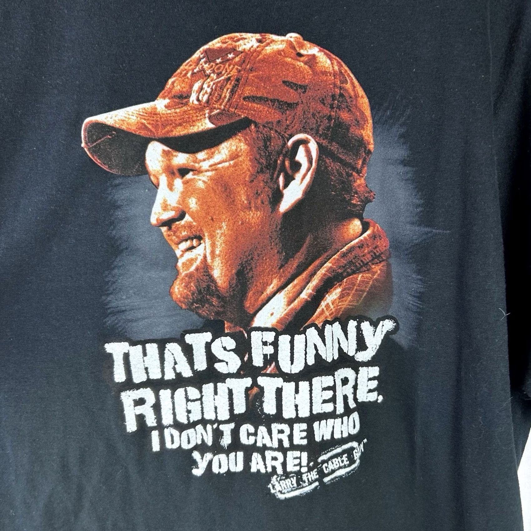 Vintage VINTAGE Larry The Cable Guy That's Funny Right There Comedy Tee XL Black T-Shirt Mens Modern Vintage 2000s Comedy XS? Size US XL / EU 56 / 4 - 2 Thumbnail