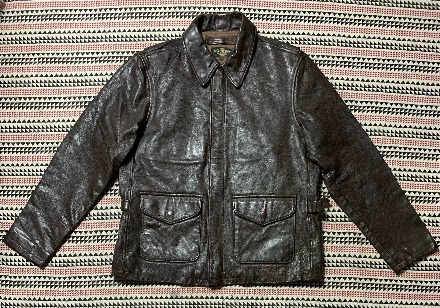 Cockpit USA vintage black goat leather jacket by cockpit Size US L / EU 52-54 / 3 - 1 Thumbnail