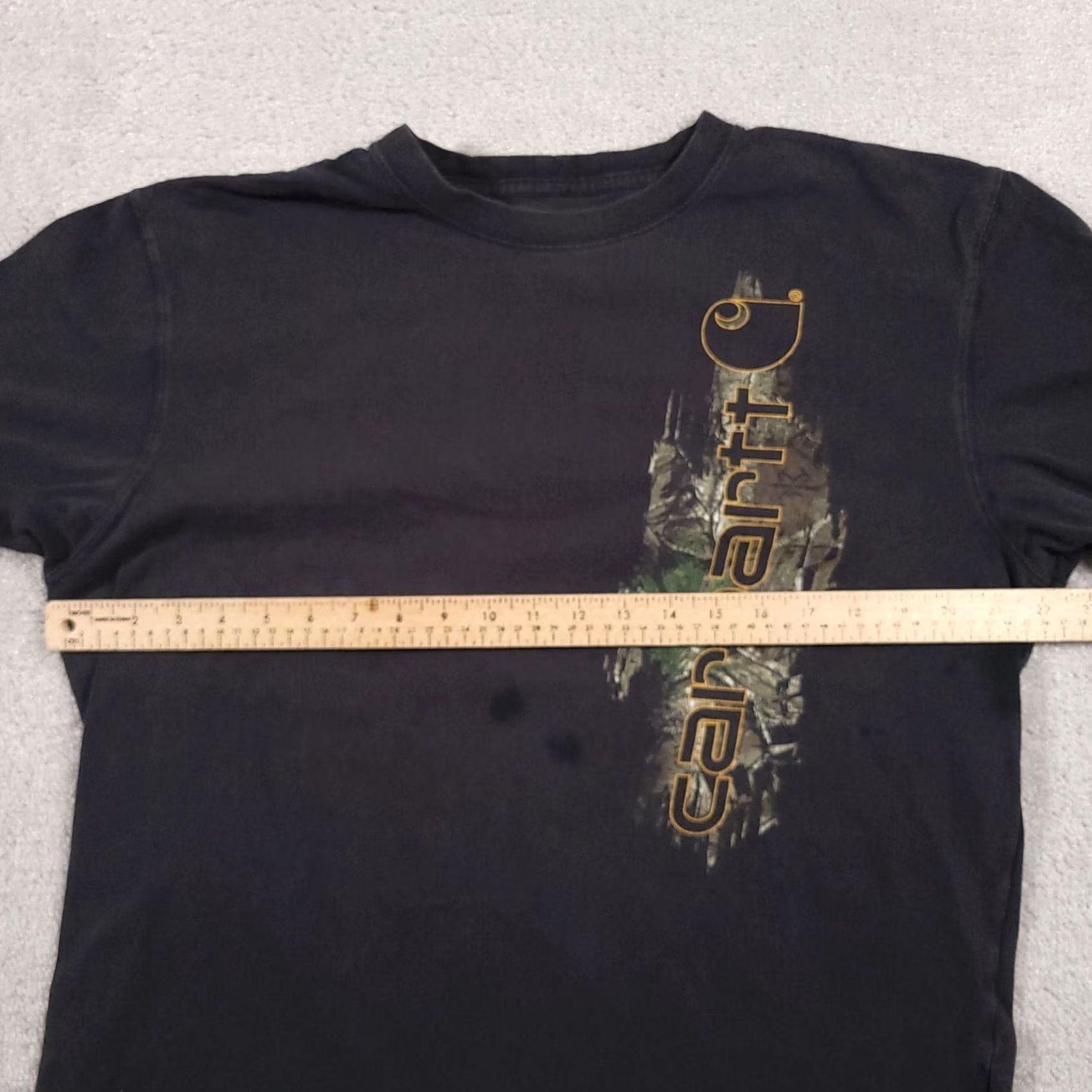 Carhartt VINTAGE Carhartt T-Shirt Mens Medium Black Spill Out Logo Rugged Outdoor Grunge Tee Size US M / EU 48-50 / 2 - 7 Thumbnail