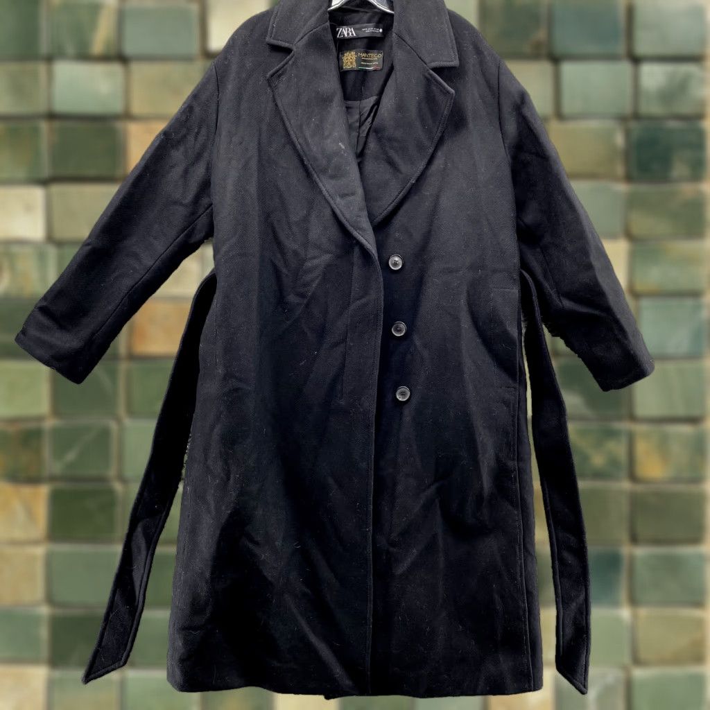 新品Zara origins long coat ザラオリジン Zara Zara Origins Double Faced Cropped Wool Zip Jacket | Grailed