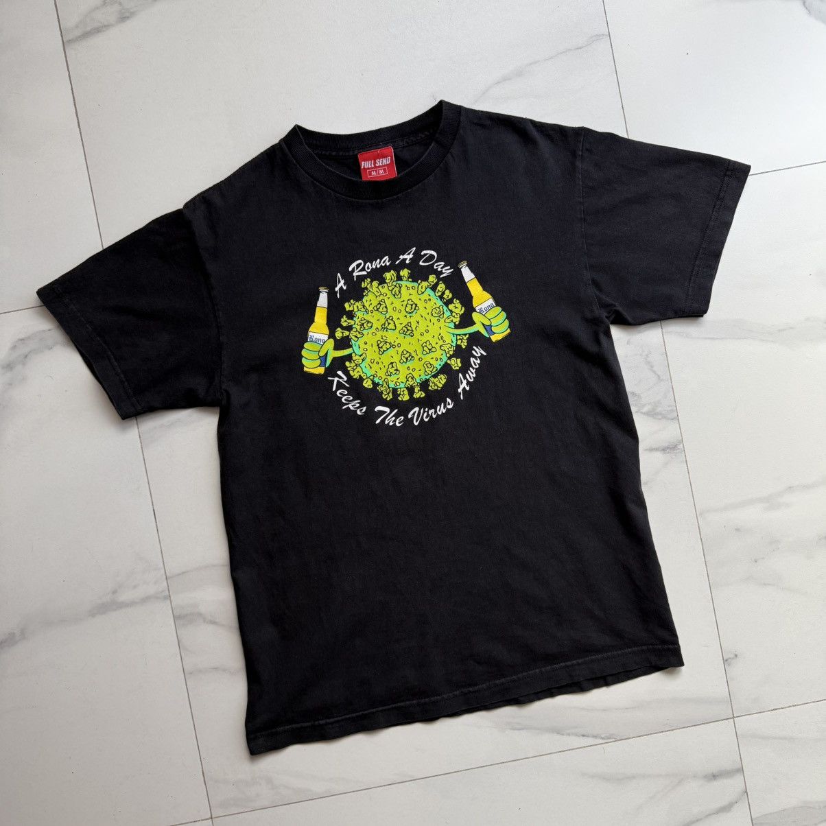 Full Send Full Send Green Corona Faded Tee Size US M / EU 48-50 / 2 - 3 Thumbnail