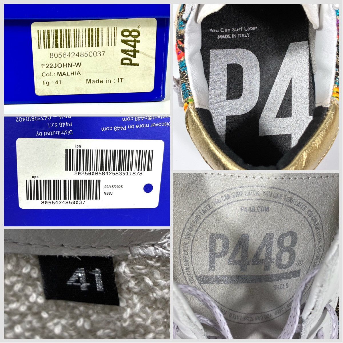 P448 P448 John Malhia Sneakers White Mal Multicolor EU 41 NEW Size US 11 / IT 41 - 10 Thumbnail