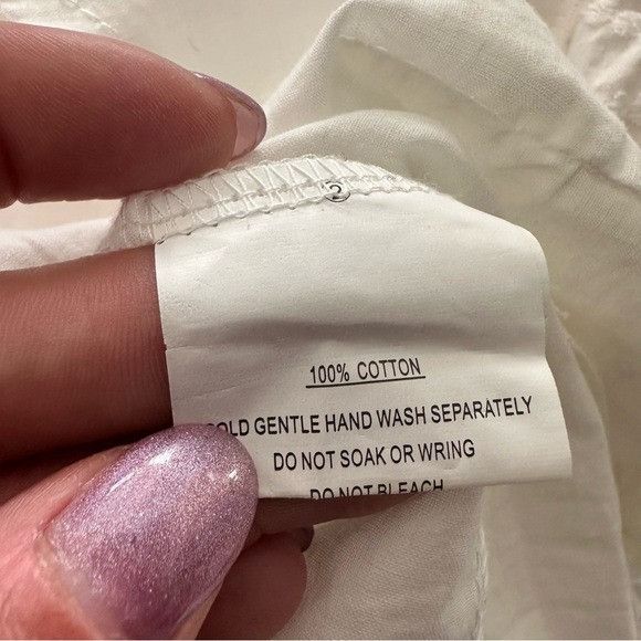 Other INDIKAH Sweet Sunshine Cut-Out Back Embroidery Dress White Size M / US 6-8 / IT 42-44 - 7 Thumbnail