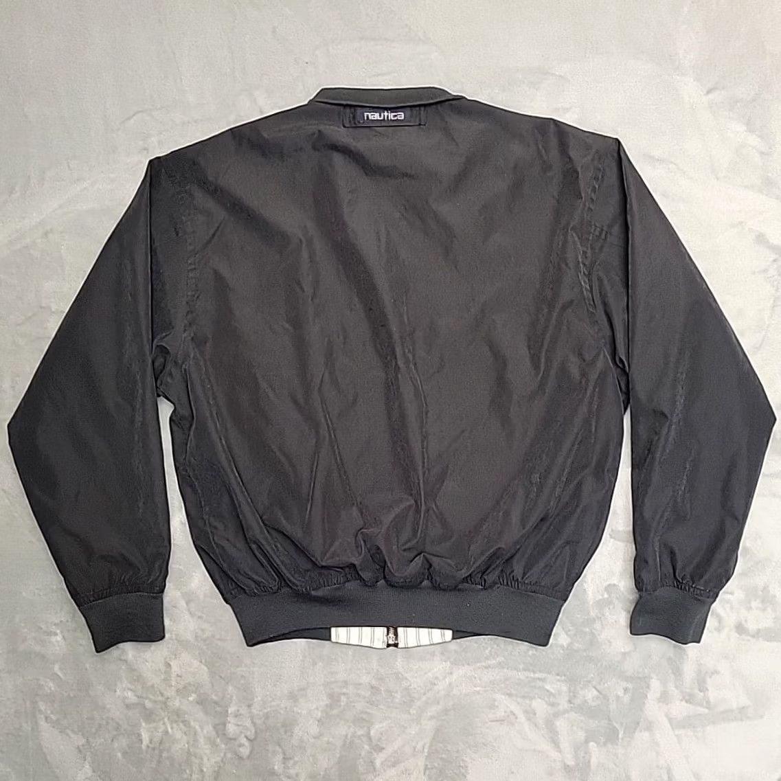 Nautica VINTAGE Nautica Bomber Jacket Men M Black Outdoor Rayon Lined Retro Classic Jacket Mens Hor? Size US M / EU 48-50 / 2 - 6 Thumbnail