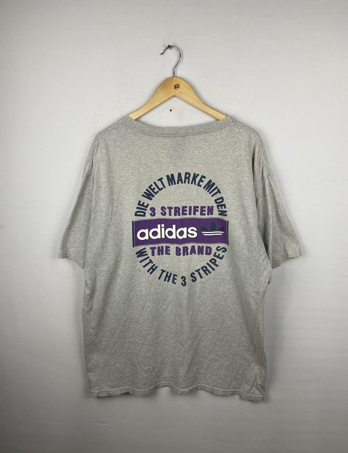 Adidas × Other × Vintage Vintage Adidas Stripe Tee Very Rare Size US L / EU 52-54 / 3 - 1 Thumbnail