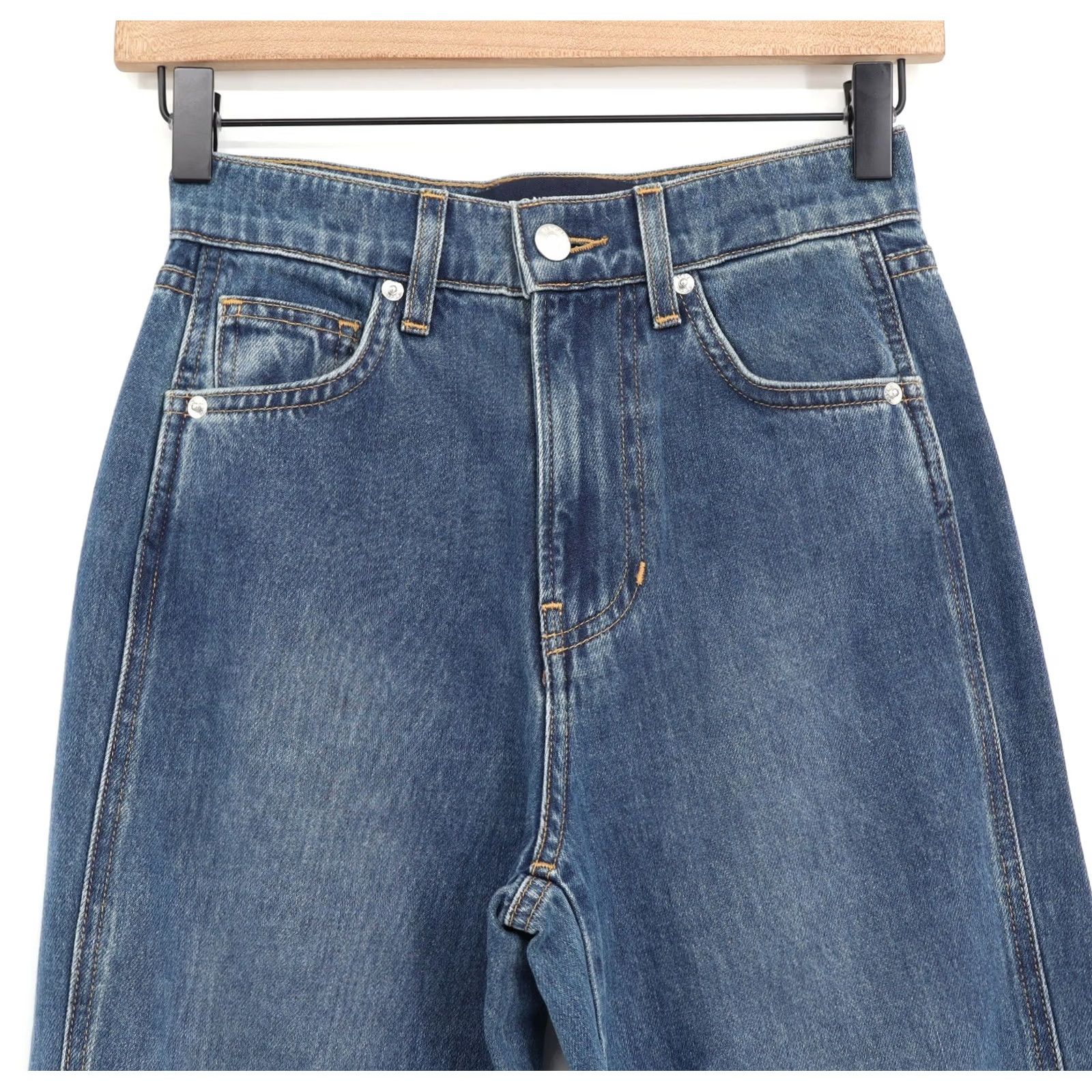 Veronica Beard VERONICA BEARD Jeans Women's Taylor Wide Leg High Rise Rebel Moon Blue 23x31 denim 31" Inseam Regular Fit Brown? Size 40" / US 18 - 3 Thumbnail