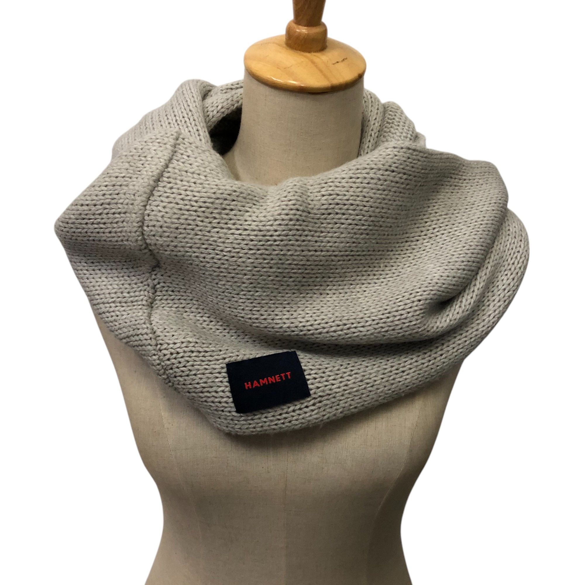 Katharine Hamnett London Hamnett Knit Wool Infinity Scarf Muffler Neckwear V2571 Size ONE SIZE - 1 Thumbnail