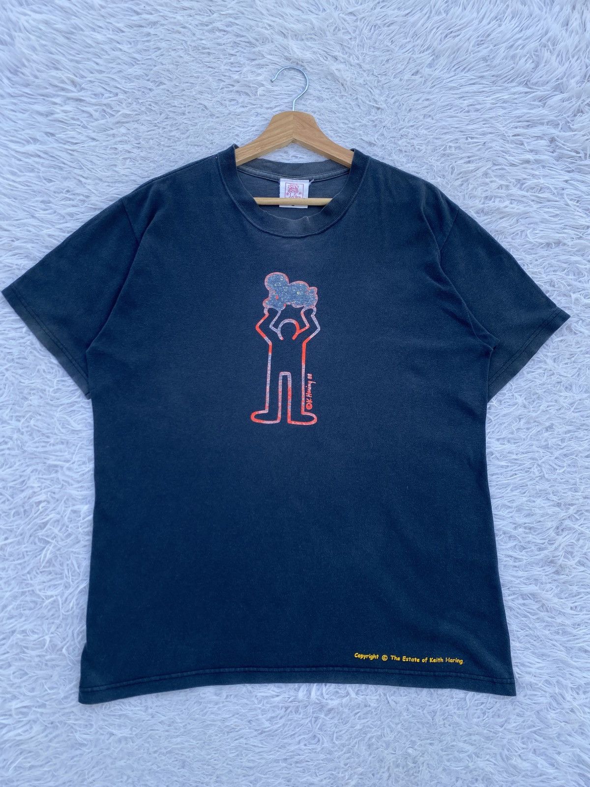 Rare Vintage 90s Keith Haring Pop Art Graphic Tshirt