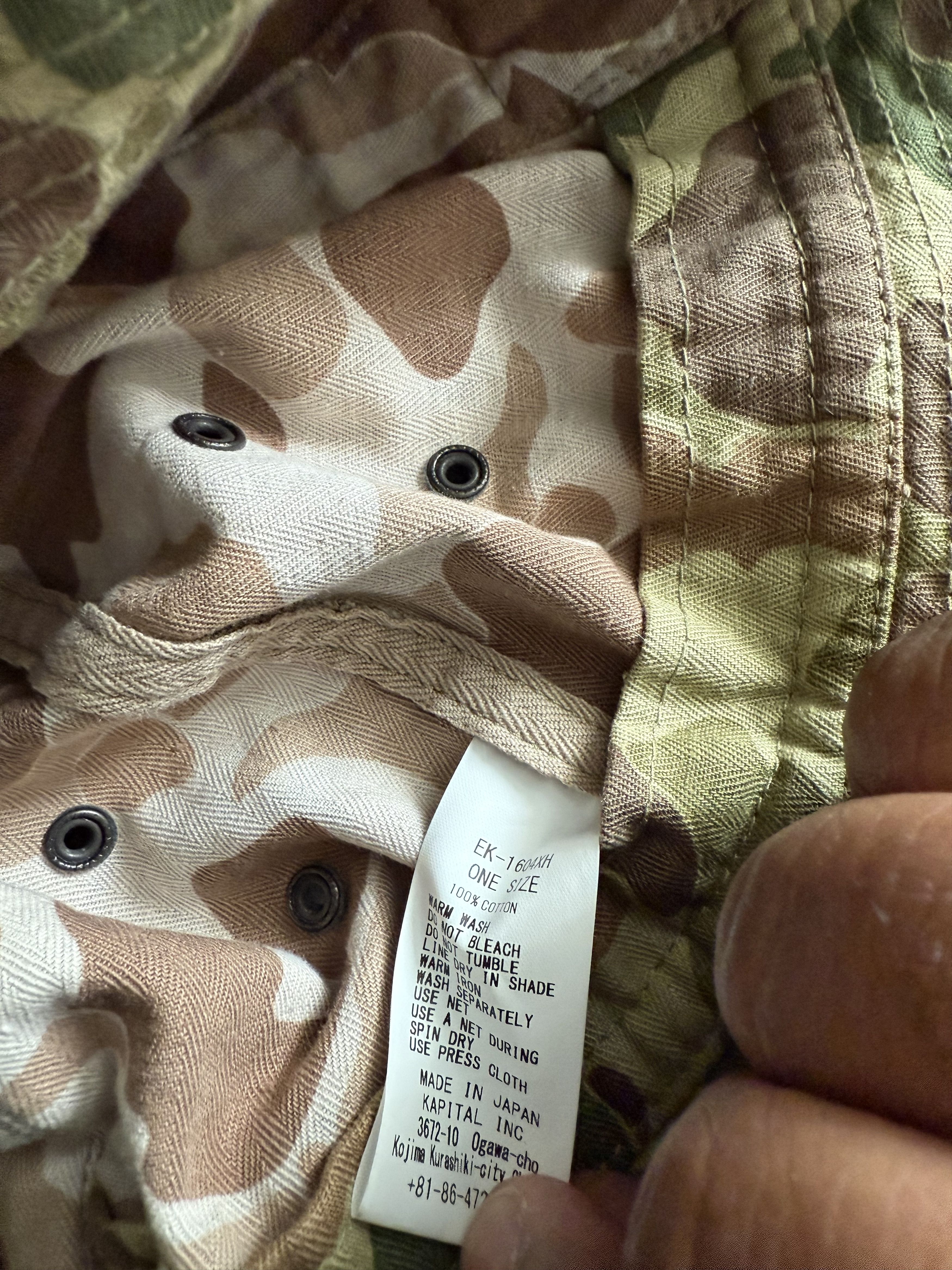 Kapital Kapital Camouflage Herringbone Radio Tulip Bucket Hat Size ONE SIZE - 7 Thumbnail