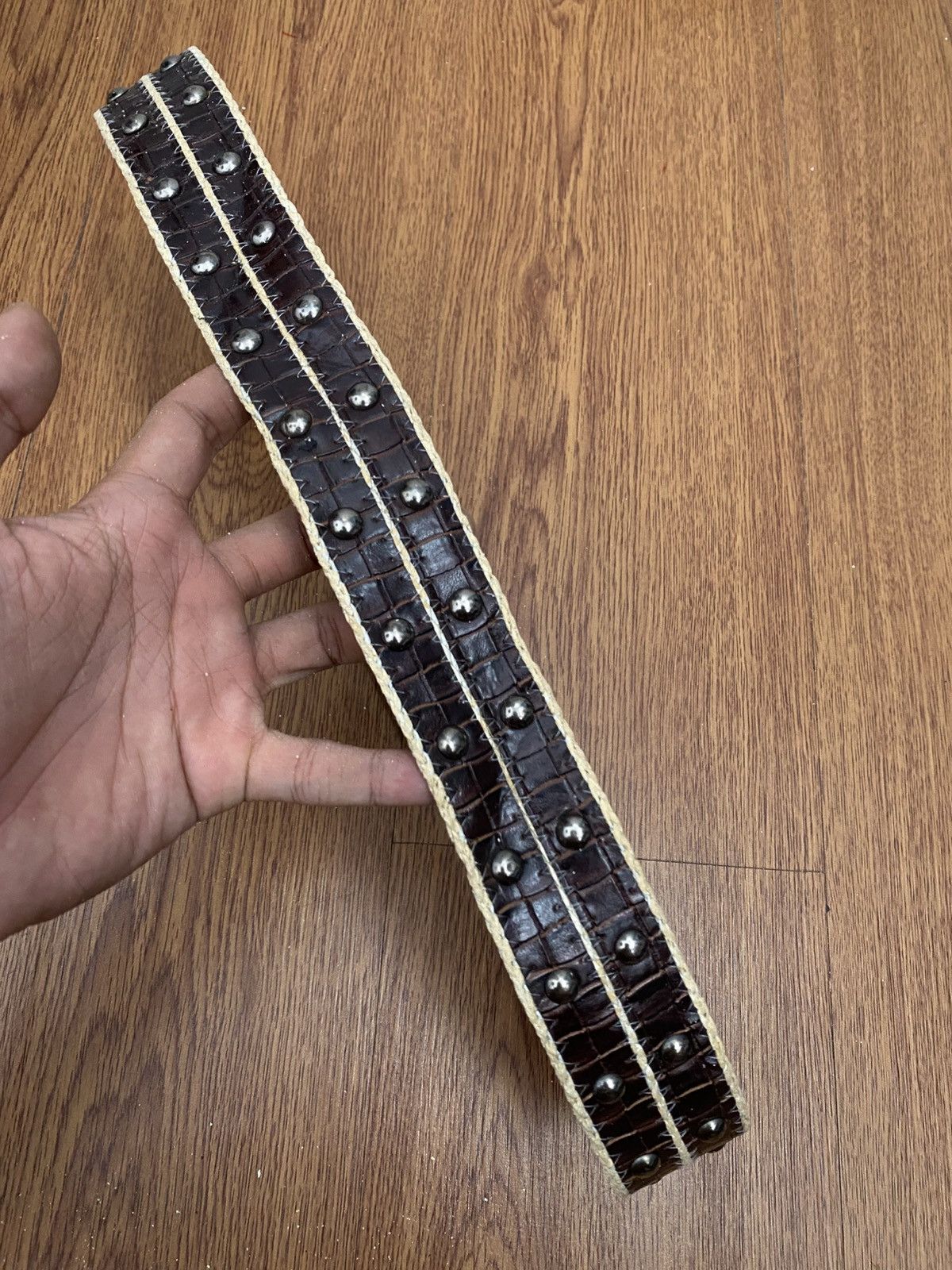 Japanese Brand Aligator double prong belt Size ONE SIZE - 4 Thumbnail