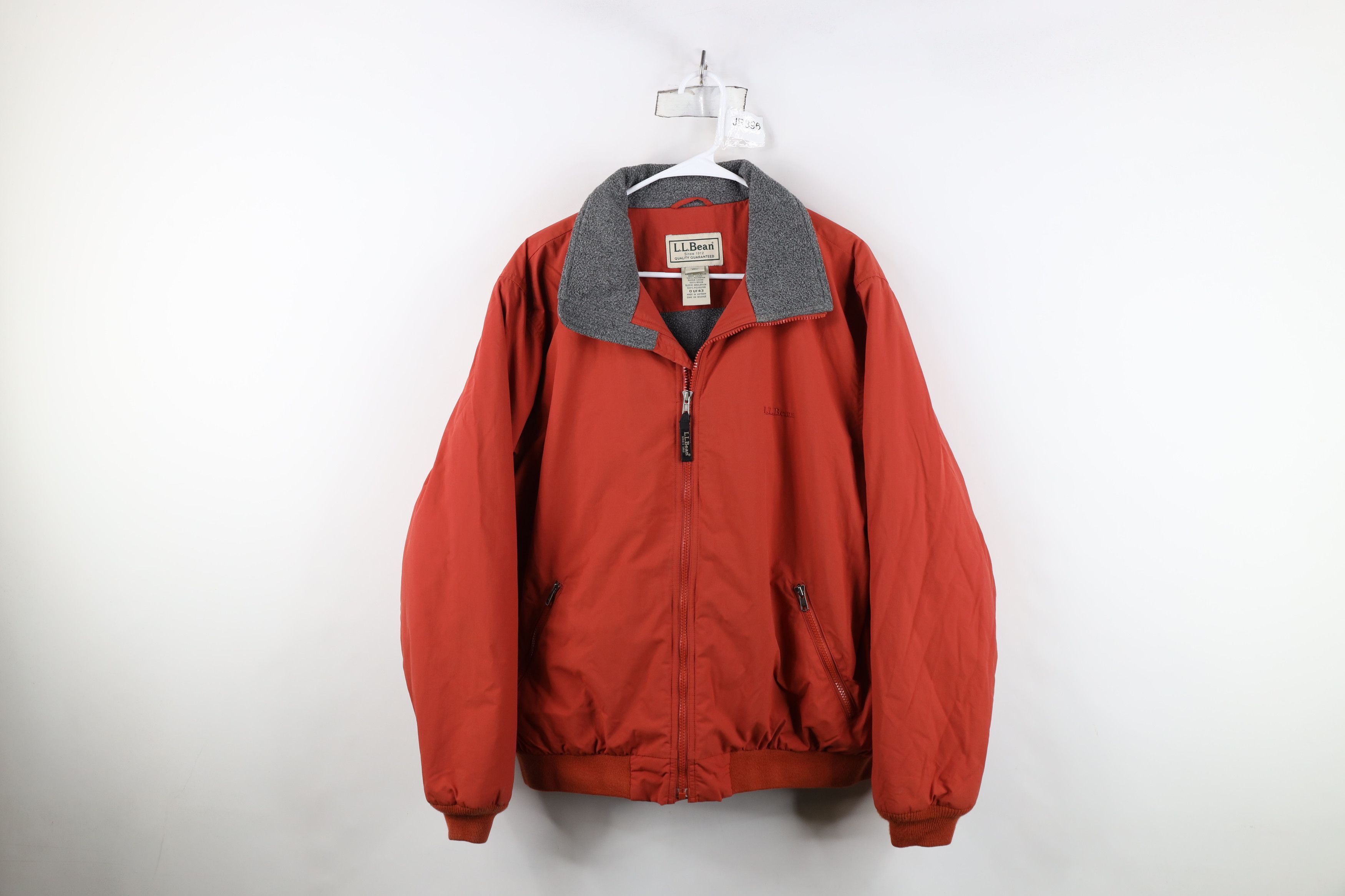 L.L. Bean Vintage LL Bean Fleece Lined Full Zip Bomber Jacket Orange Size US L / EU 52-54 / 3 - 1 Thumbnail