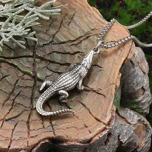 Jewelry × Vintage Retro Crocodile Necklace Size ONE SIZE - 3 Thumbnail