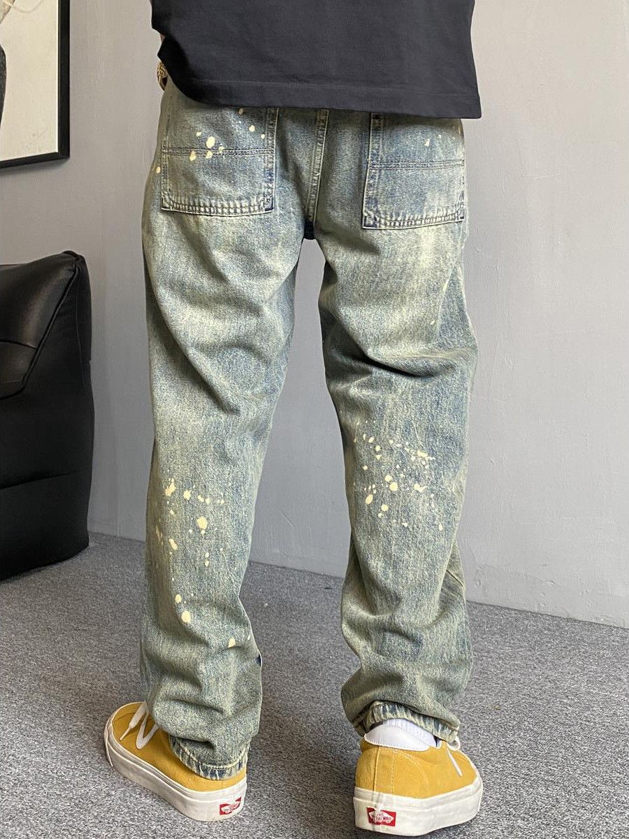 Vintage American casual washed retro splatter paint loose jeans Size US 32 / EU 48 - 4 Thumbnail