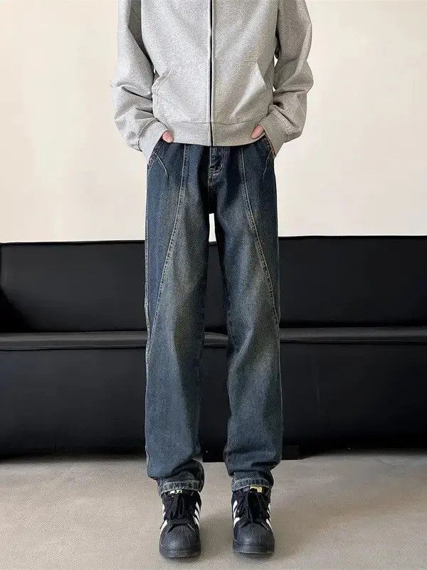 Japanese Brand Retro loose straight leg wide leg jeans Size US 32 / EU 48 - 1 Thumbnail