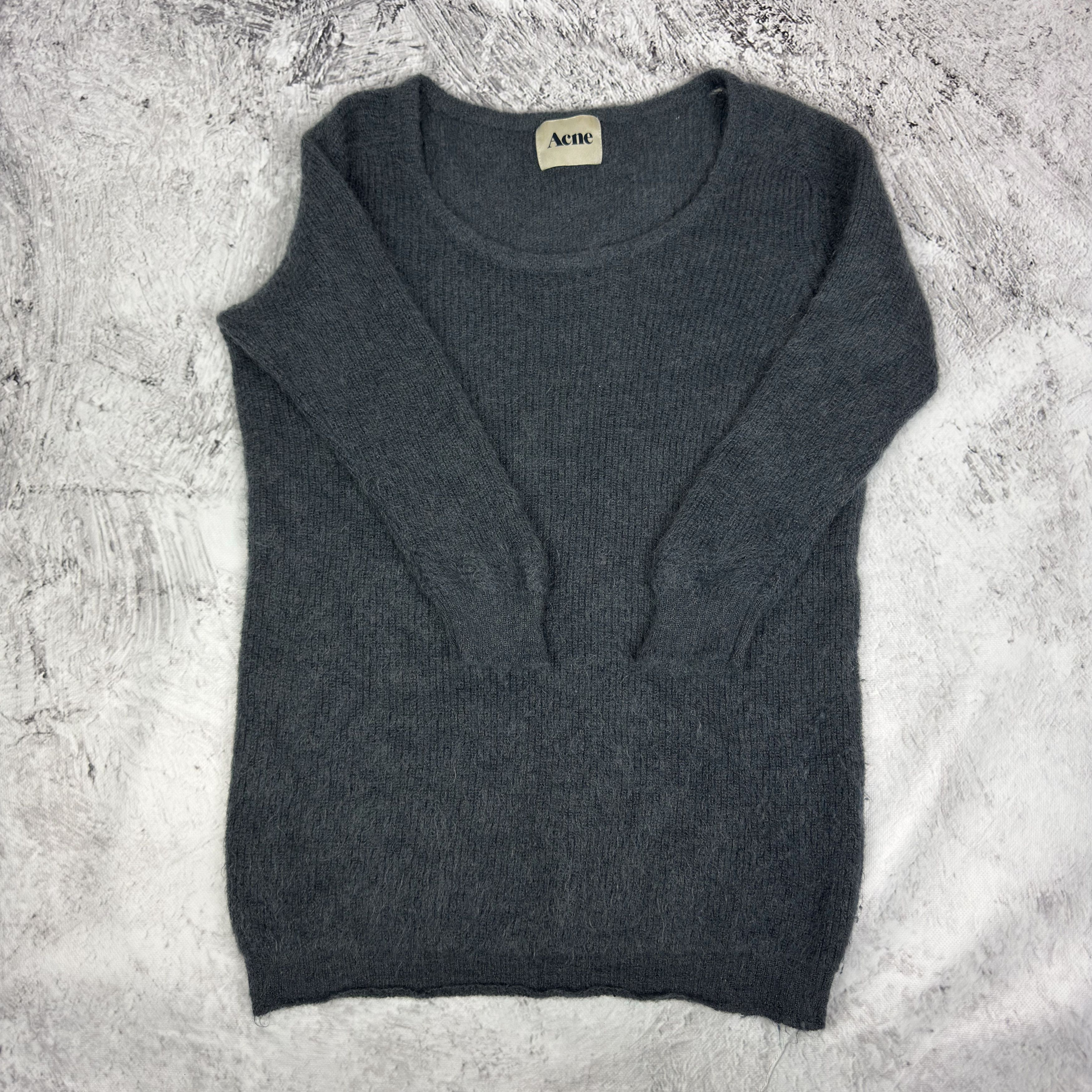 Acne Studios Acne Women's blue Suede Mohair Knitted Pullover Sweater M Size M / US 6-8 / IT 42-44 - 2 Thumbnail