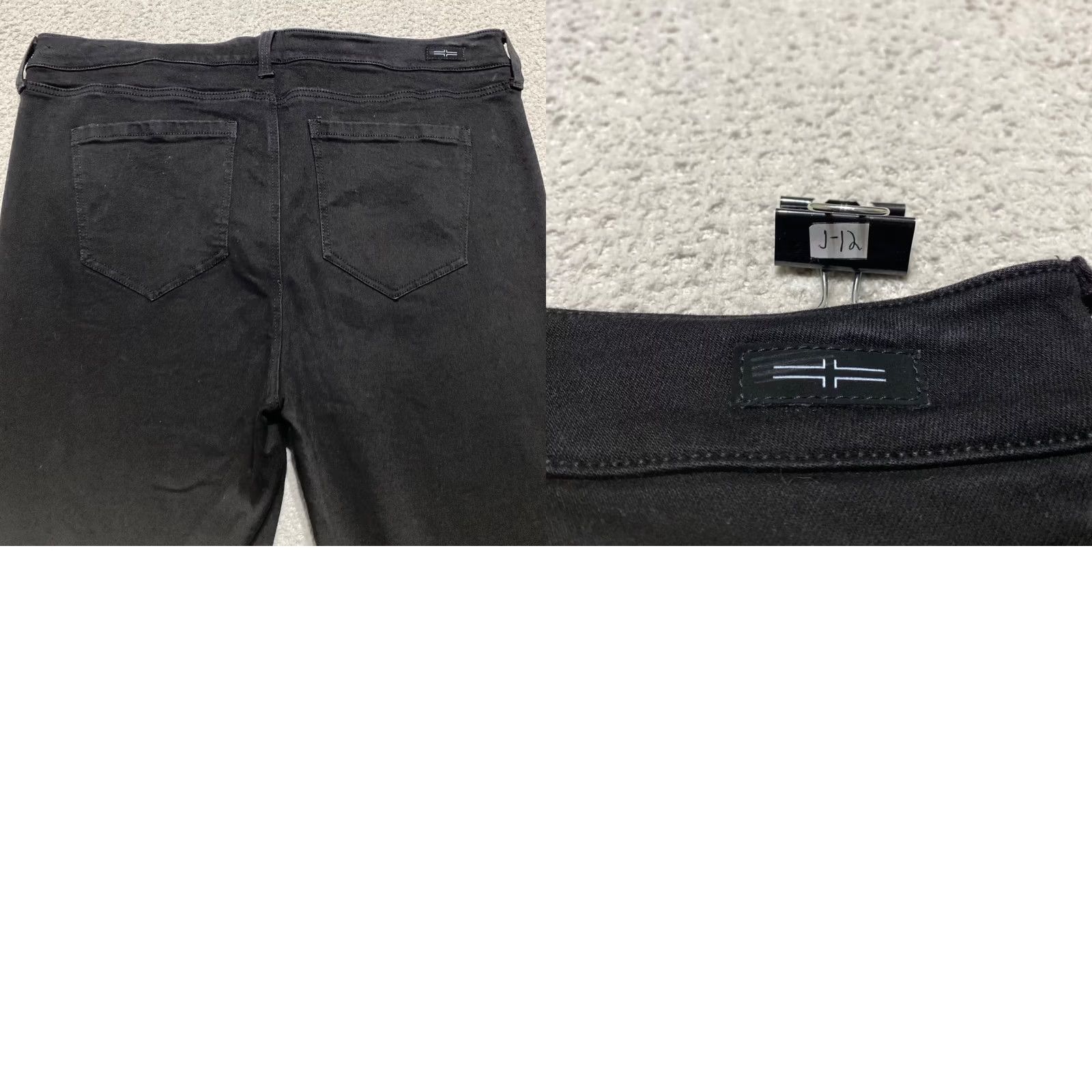 Vintage Liverpool Jeans Womens Jeans Black Dark Wash Skinny 16 Regular Mid Rise Pockets Stretch City 80s/90s Mens Womens Girls Size 38" / US 16 / IT 52 - 9 Thumbnail