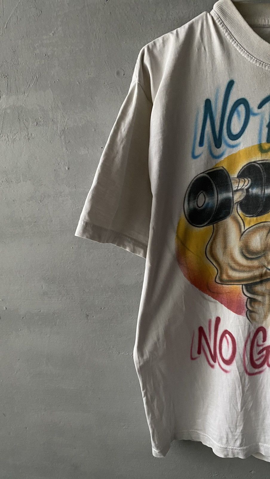 Vintage Vintage Strong man NO PAIN … NO GAIN Size US XL / EU 56 / 4 - 4 Thumbnail