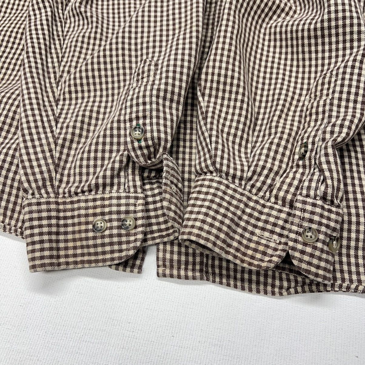 Tommy Hilfiger × Vintage Vintage Tommy Hilfiger Shirt Brown Tan Plaid Collared Button Size US XL / EU 56 / 4 - 9 Thumbnail