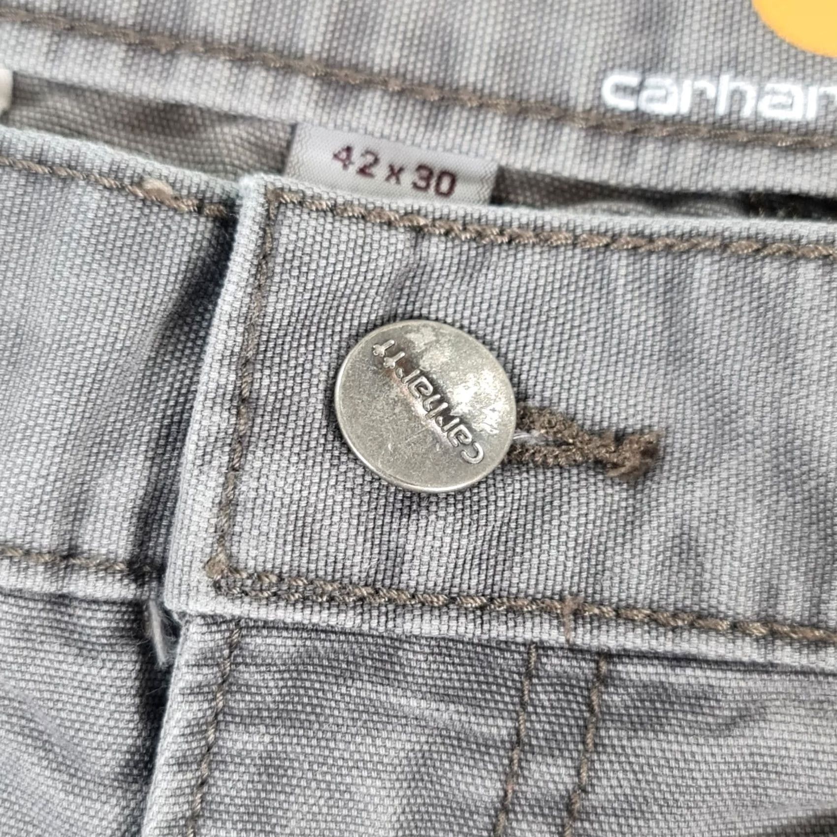 Carhartt Carhartt Mens Cargo Trousers Grey W42 L28 Relaxed Fit Workwear Pants Size US 42 / EU 58 - 3 Thumbnail