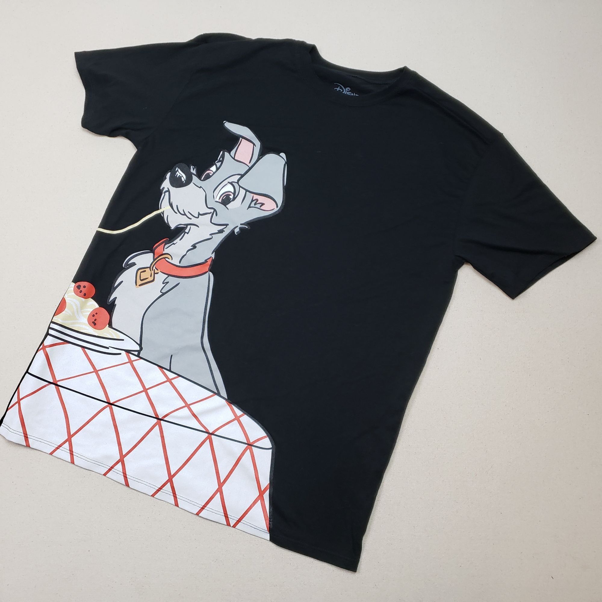 Disney Disney Lady & the Tramp Spaghetti Graphic Black T-Shirt Sz S Size US S / EU 44-46 / 1 - 1 Thumbnail
