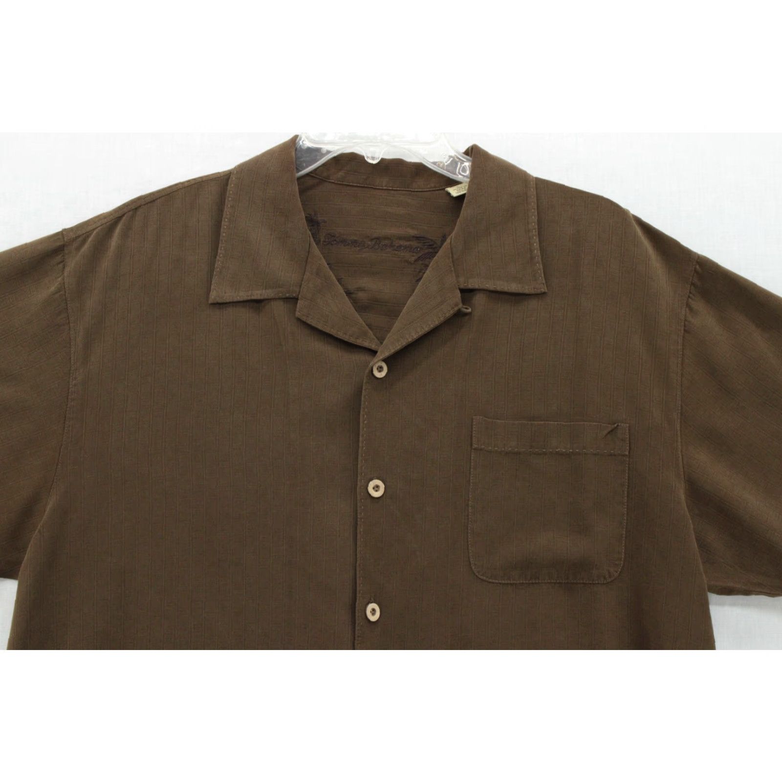 Tommy Bahama Tommy Bahama Hawaiian Shirt Mens Large Brown Silk Short Sleeve Button-Up Size US L / EU 52-54 / 3 - 2 Thumbnail