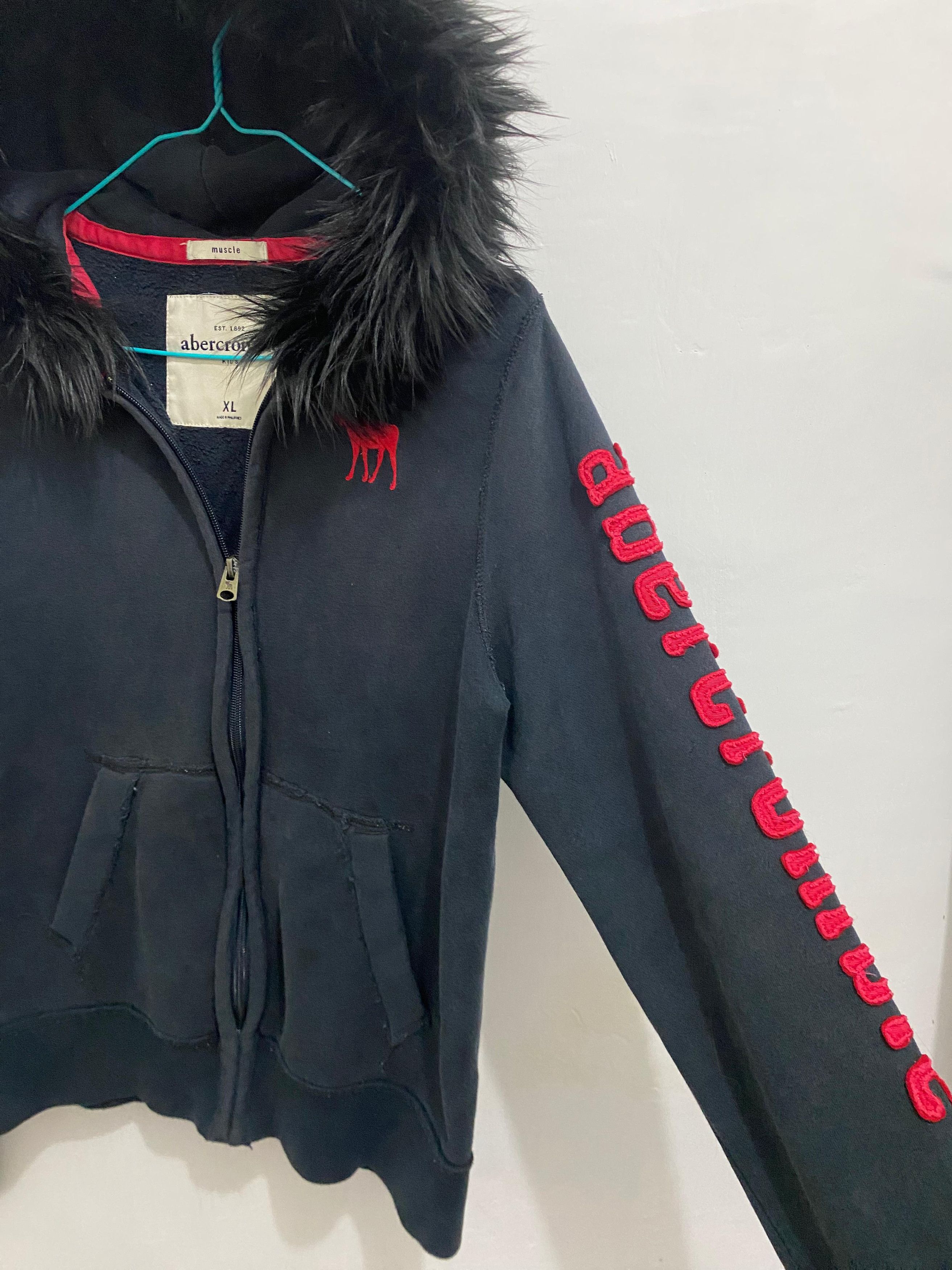 Abercrombie & Fitch Abercrombie & Fitch Fur Zipper Hoodie LGB Style Size US M / EU 48-50 / 2 - 6 Thumbnail