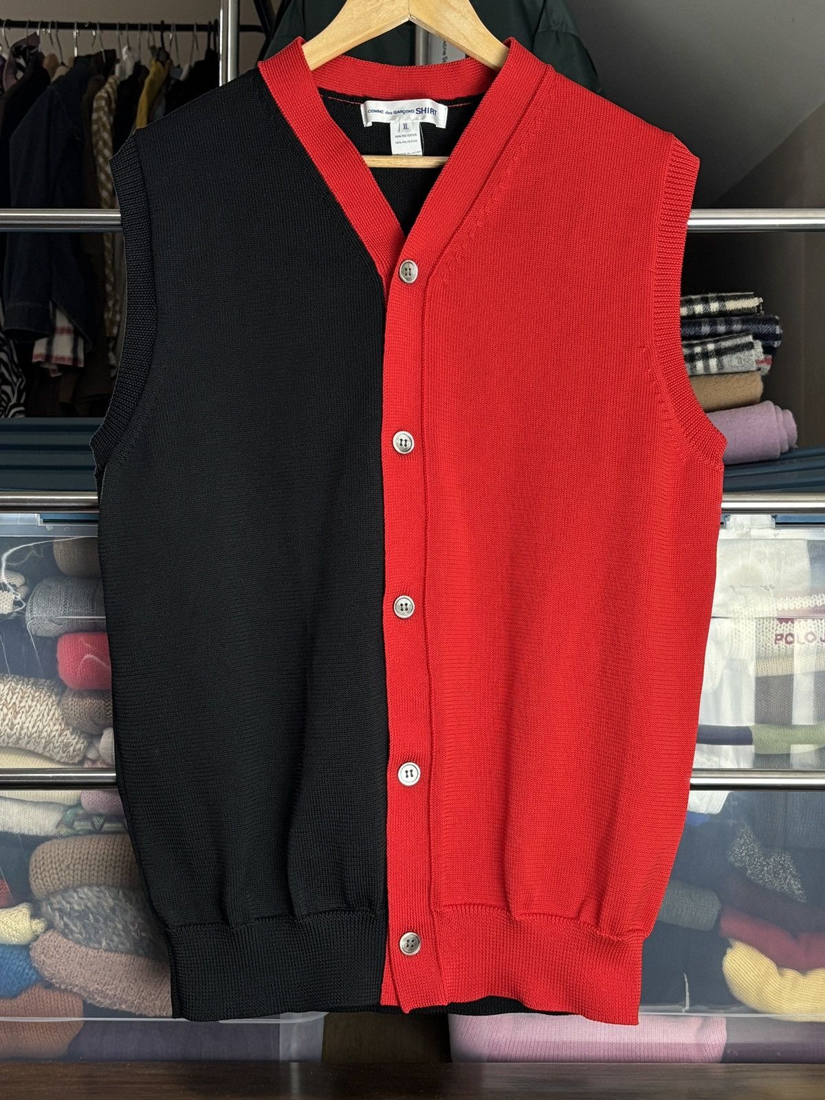 Comme des Garcons Comme Des Garcons Avant Garde CDG Rare Knit Vest Size US XL / EU 56 / 4 - 1 Thumbnail