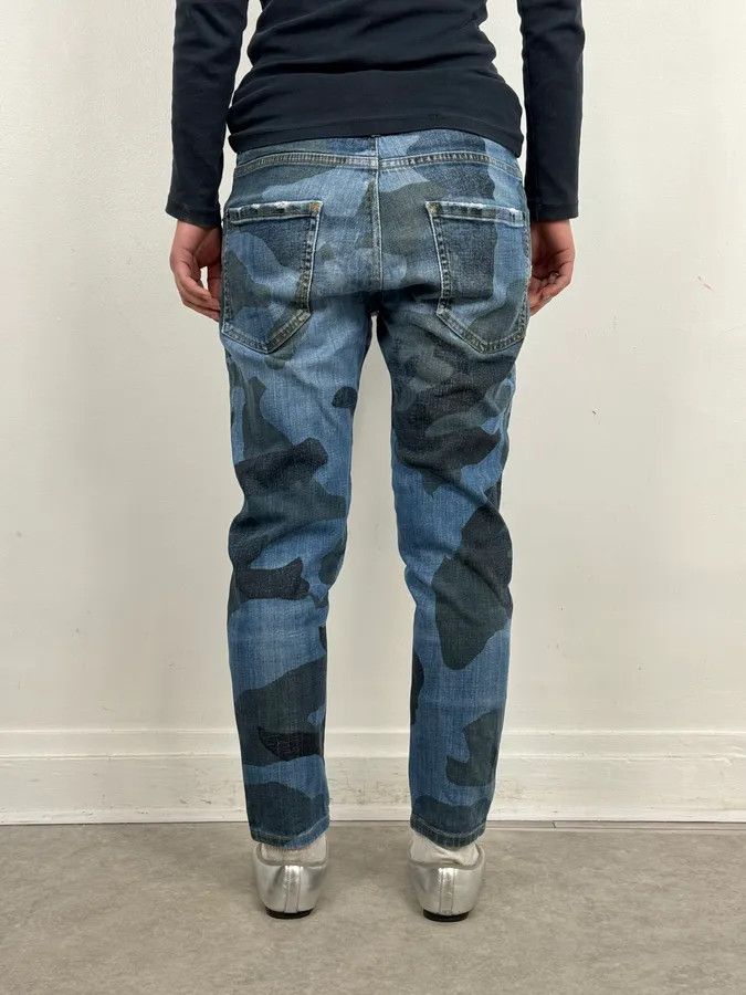 Dsquared2 SS2019 DSquared2 Blue Camo Denim Jeans Size 26" / US 2 / IT 38 - 3 Thumbnail