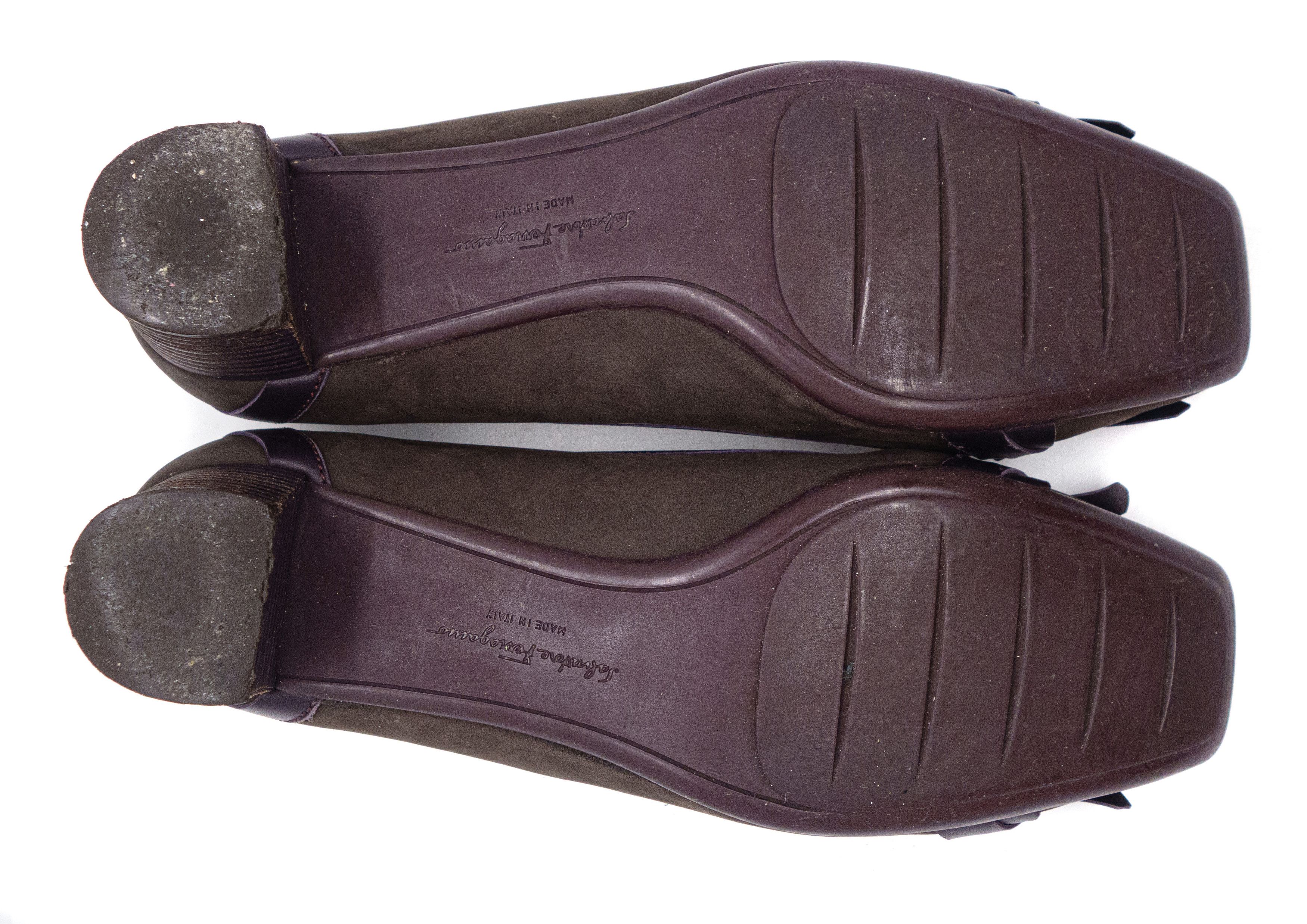 Salvatore Ferragamo Horsebit Leather Suede Shoes Size US 10 / IT 40 - 6 Thumbnail