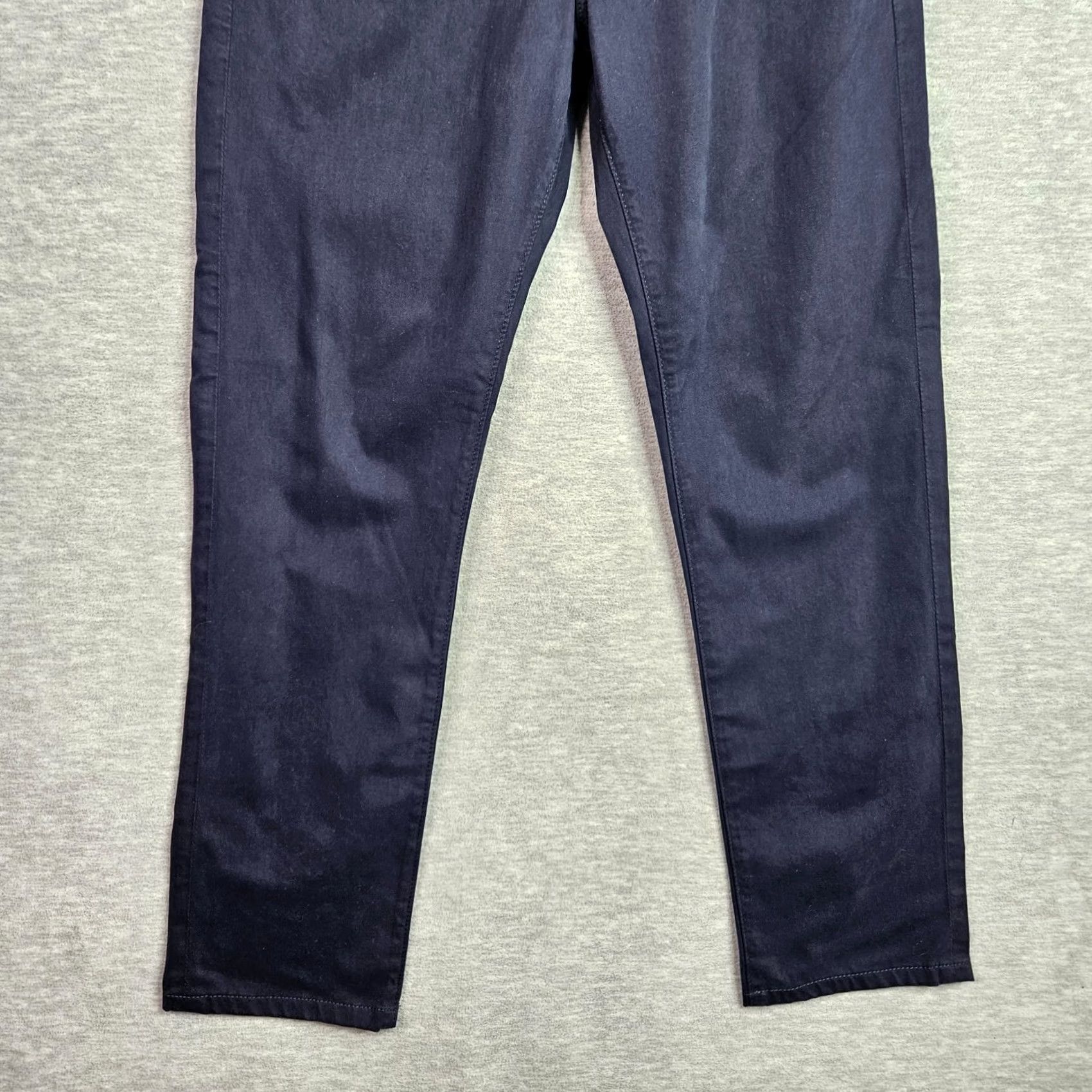 Vintage AG Adriano Goldschmied The Tellis Modern Slim Men’s Navy Pant 31x29 Slim Fit Straight 5-Pocket Denim Blue Wool/Cotton Regular Pants Mens Size US 31 - 4 Thumbnail