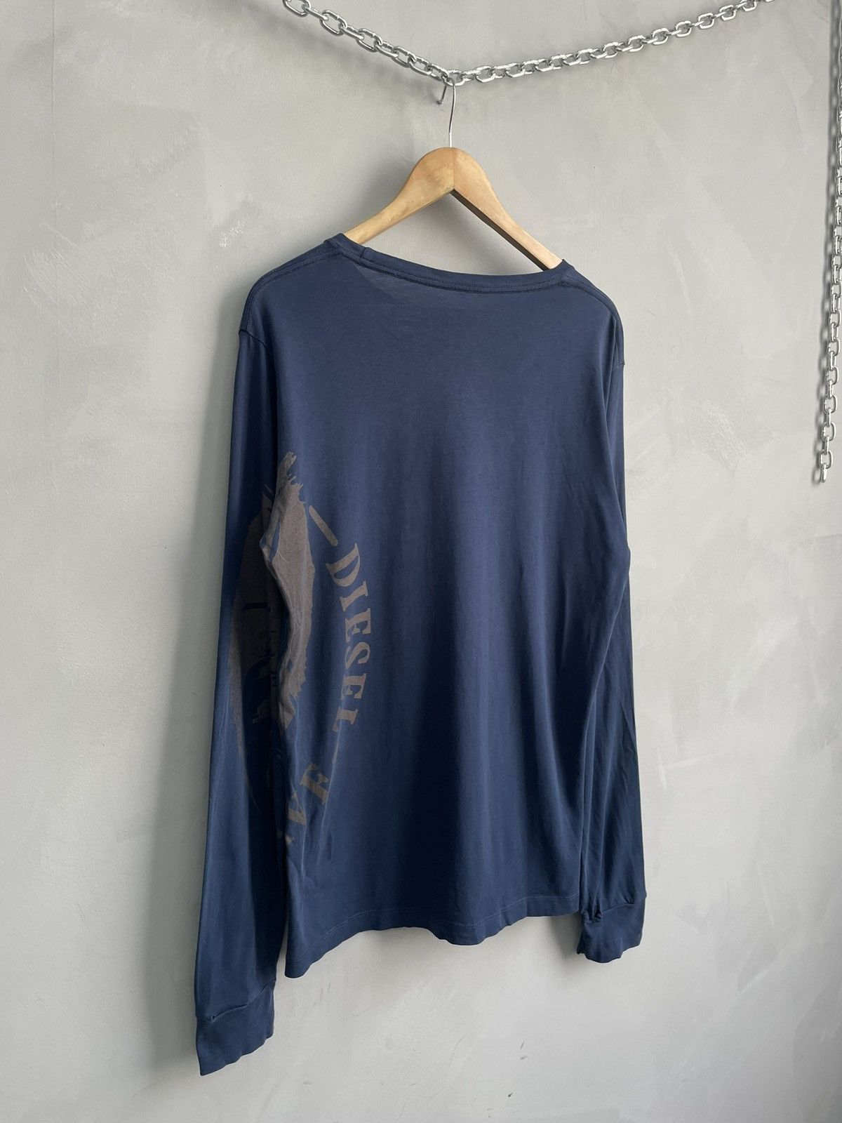 Diesel Diesel Longsleeve Big Logo Blue y2k Style Vintage Size US L / EU 52-54 / 3 - 11 Thumbnail