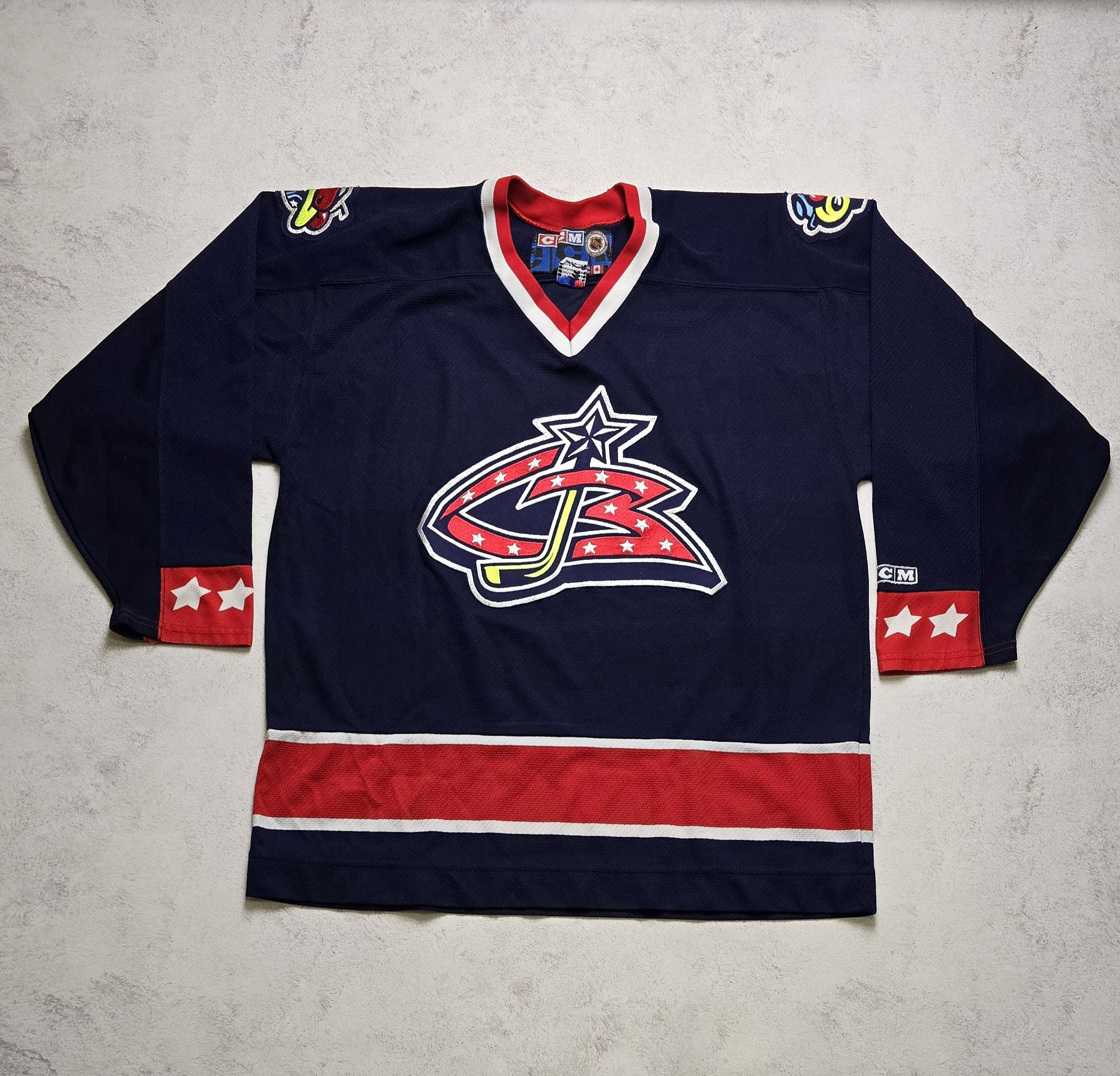 Ccm VINTAGE CCM COLUMBUS BLUE JACKETS Ice Hockey NHL Hockey Size US XL / EU 56 / 4 - 2 Thumbnail