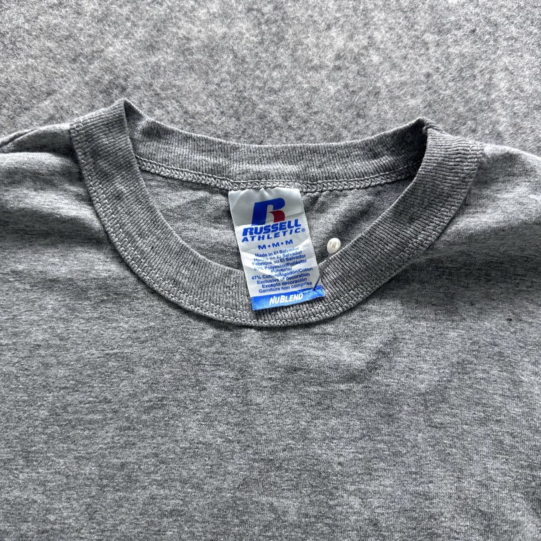 Russell Athletic Russell Athletic Shirt Mens Medium Gray Blank NuBlend Crewneck Casual Tee Size US M / EU 48-50 / 2 - 2 Thumbnail
