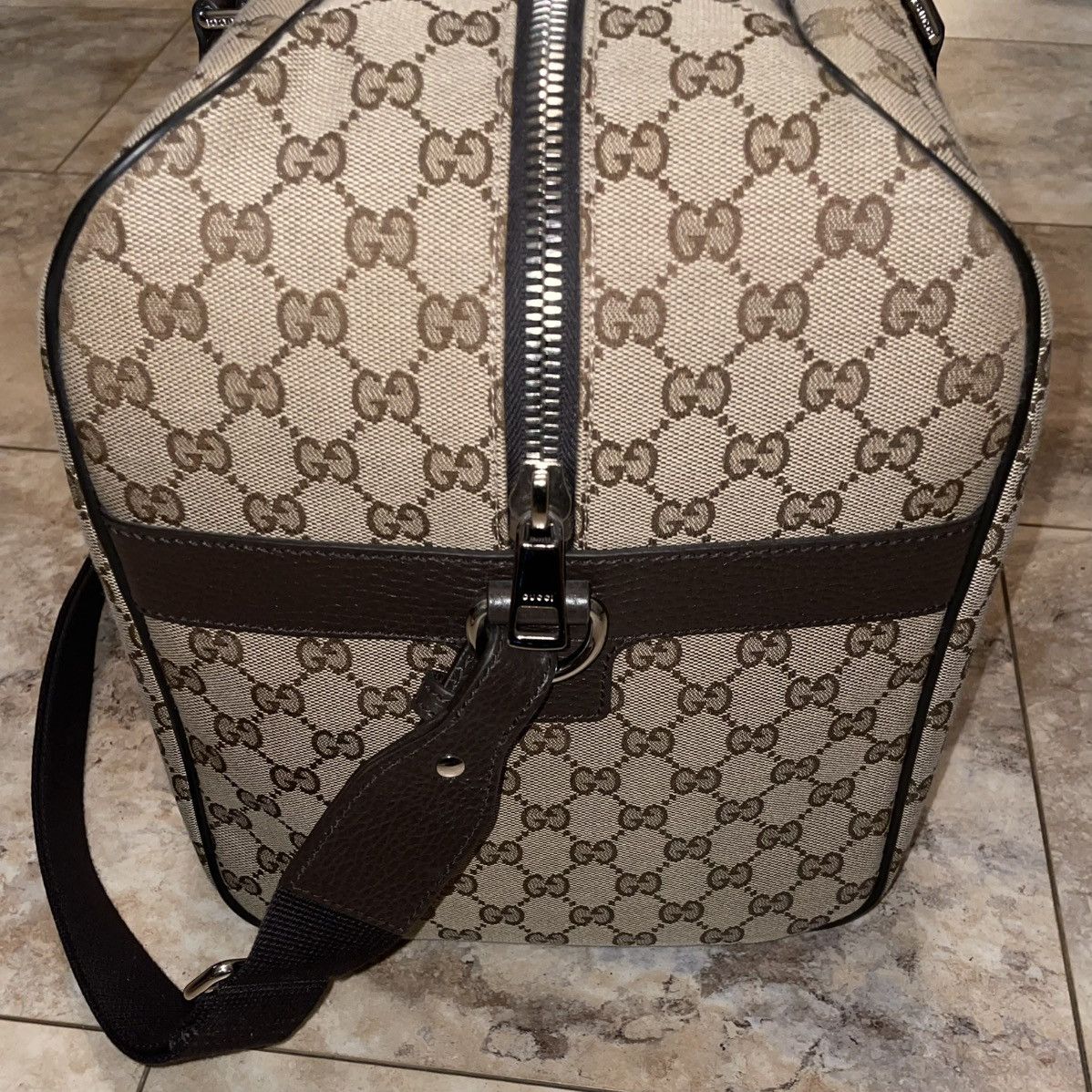Gucci Gucci Boston GG Canvas Duffle Bag Beige/Ebony Size ONE SIZE - 5 Thumbnail