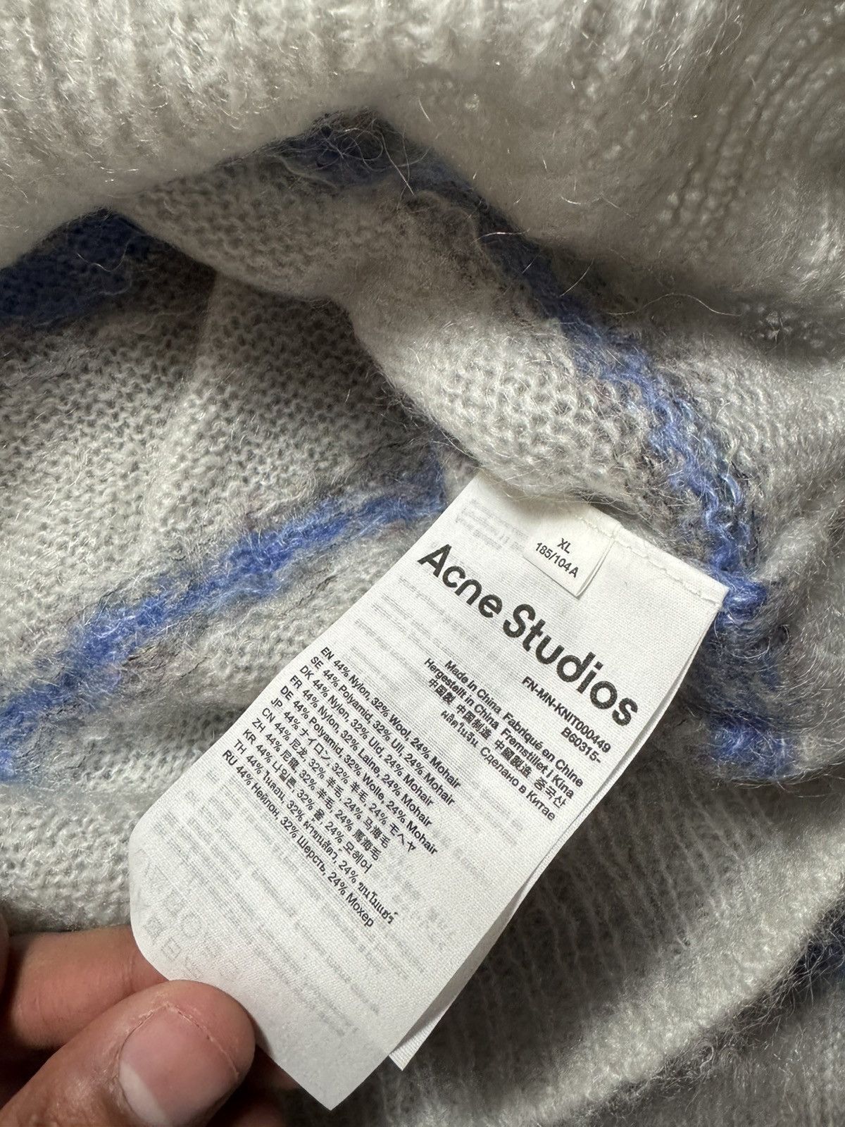 Acne Studios Acne Studios Mohair Striped Sweater Size US XL / EU 56 / 4 - 11 Thumbnail